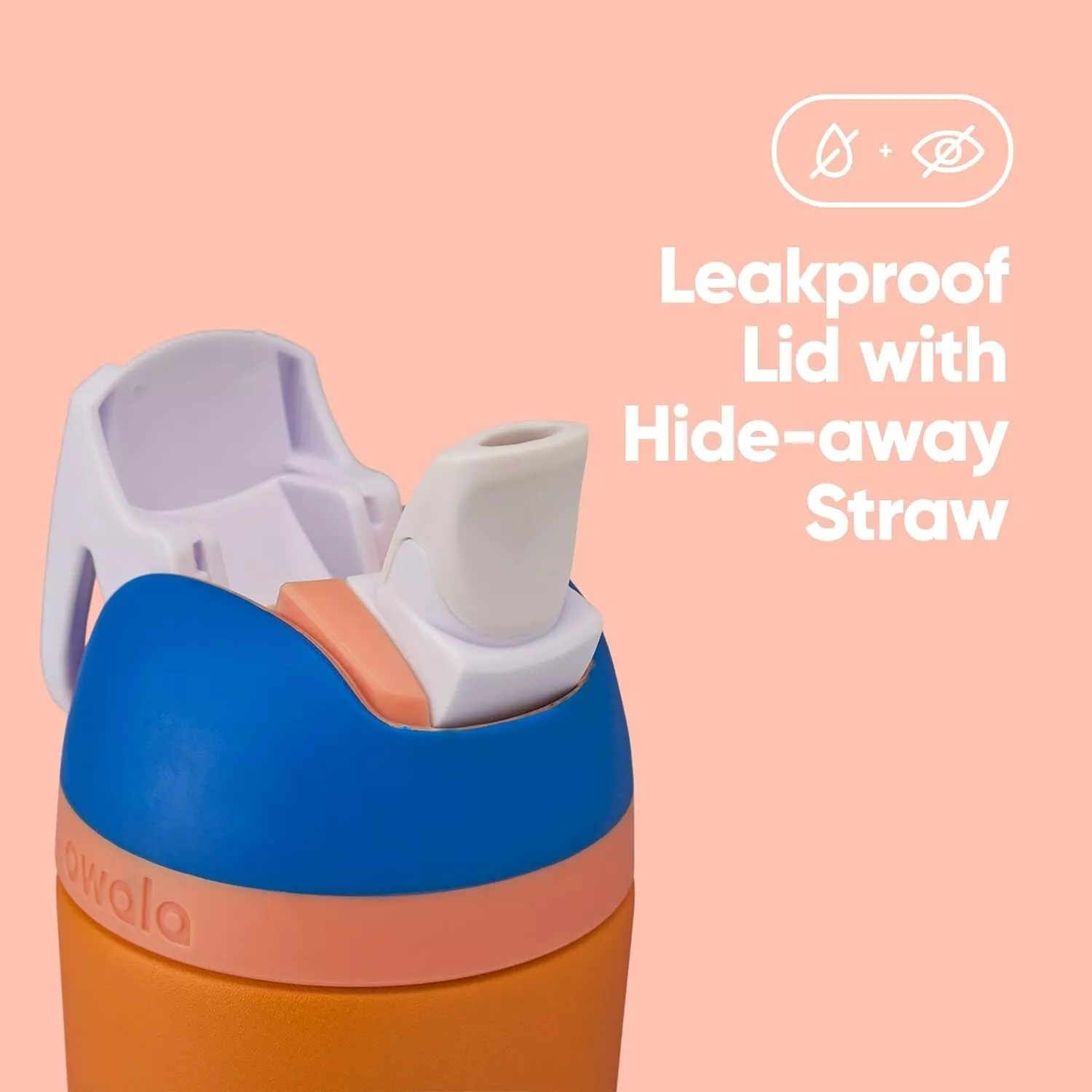 Owala Kid's Flip 14 oz. Insulated Stainless Steel Water Bottle Blue Citrus