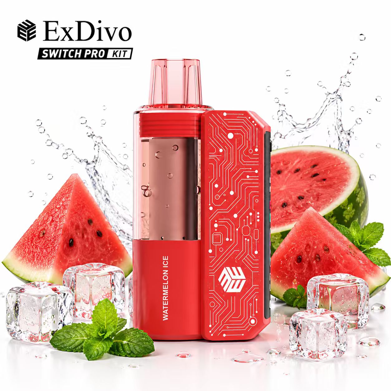 WATERMELON ICE - ExDivo BRIGHT MIRROR 35K Replaceable VAPE kit