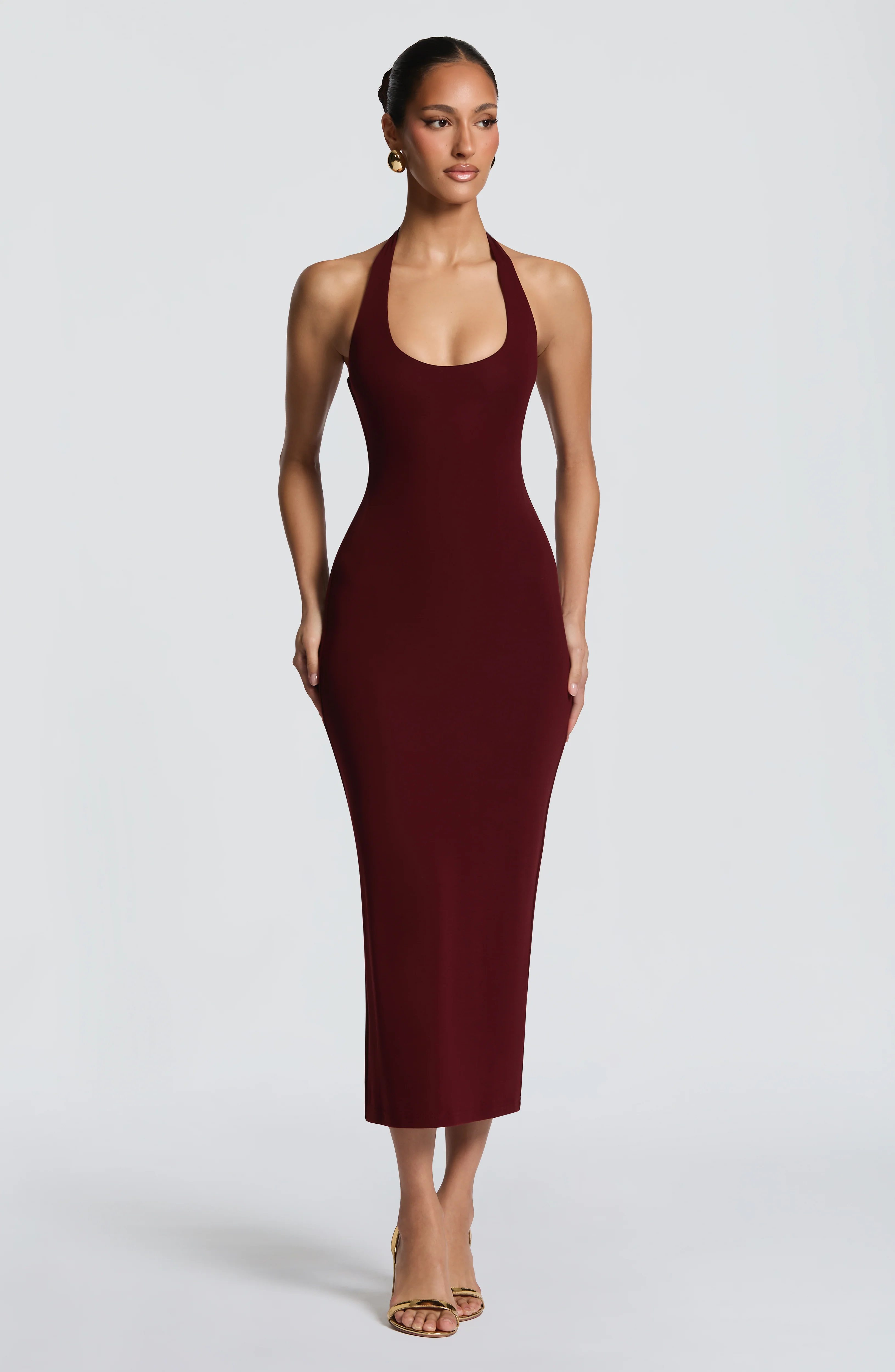 Roberta Midi Dress - Cherry Lacquer
