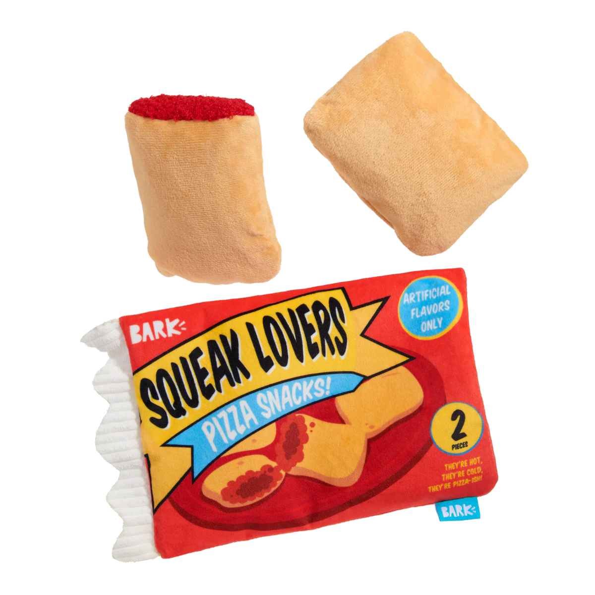 Squeak Lovers Pizza Snacks Plush Multi-Part + Enrichment Dog Toy