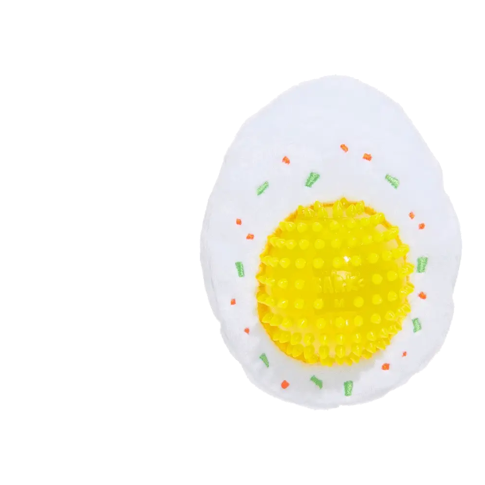 Deviled Begg Plush Multi-Part + Fetch Dog Toy