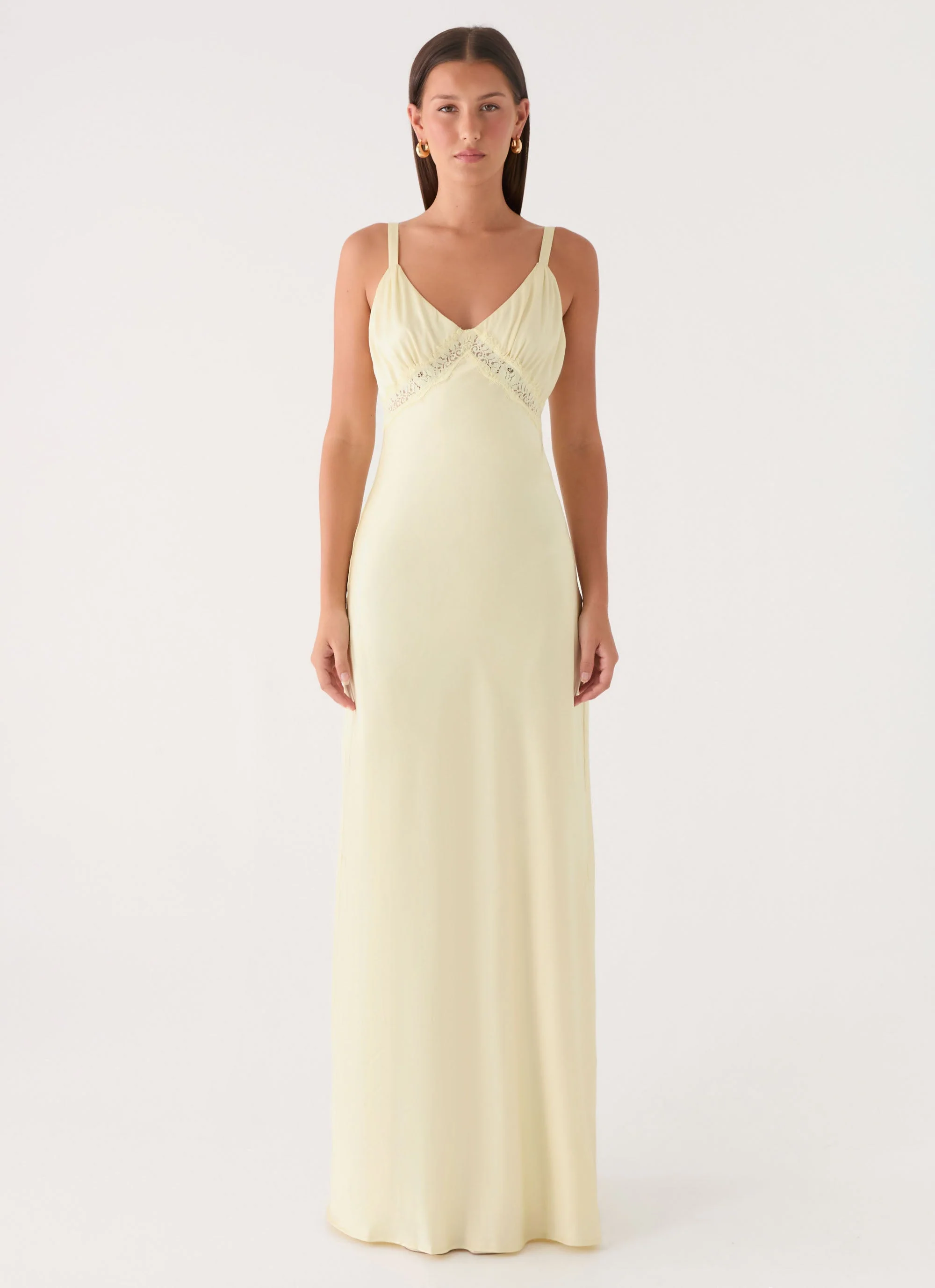 Tove Lace Maxi Dress - Yellow
