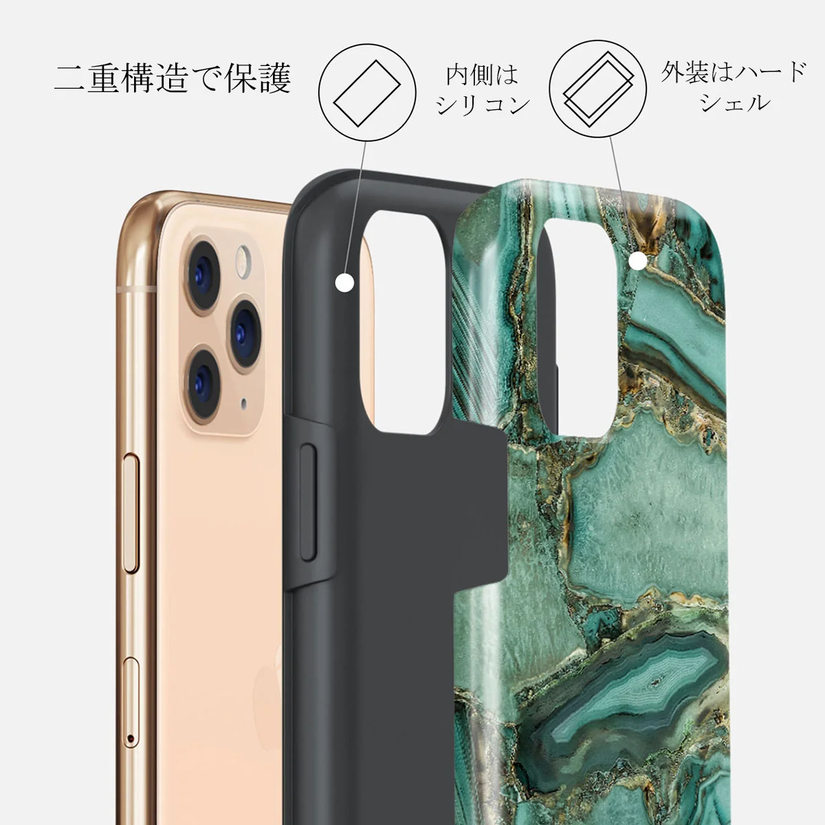 Ubud Jungle - Turquoise iPhone 11 Pro ケース