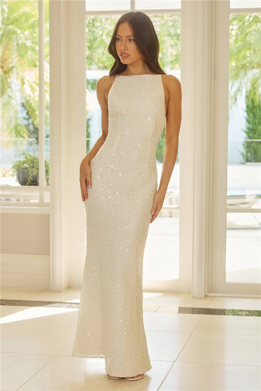 Tidepool Dreams Maxi Dress Cream - luluinthesky