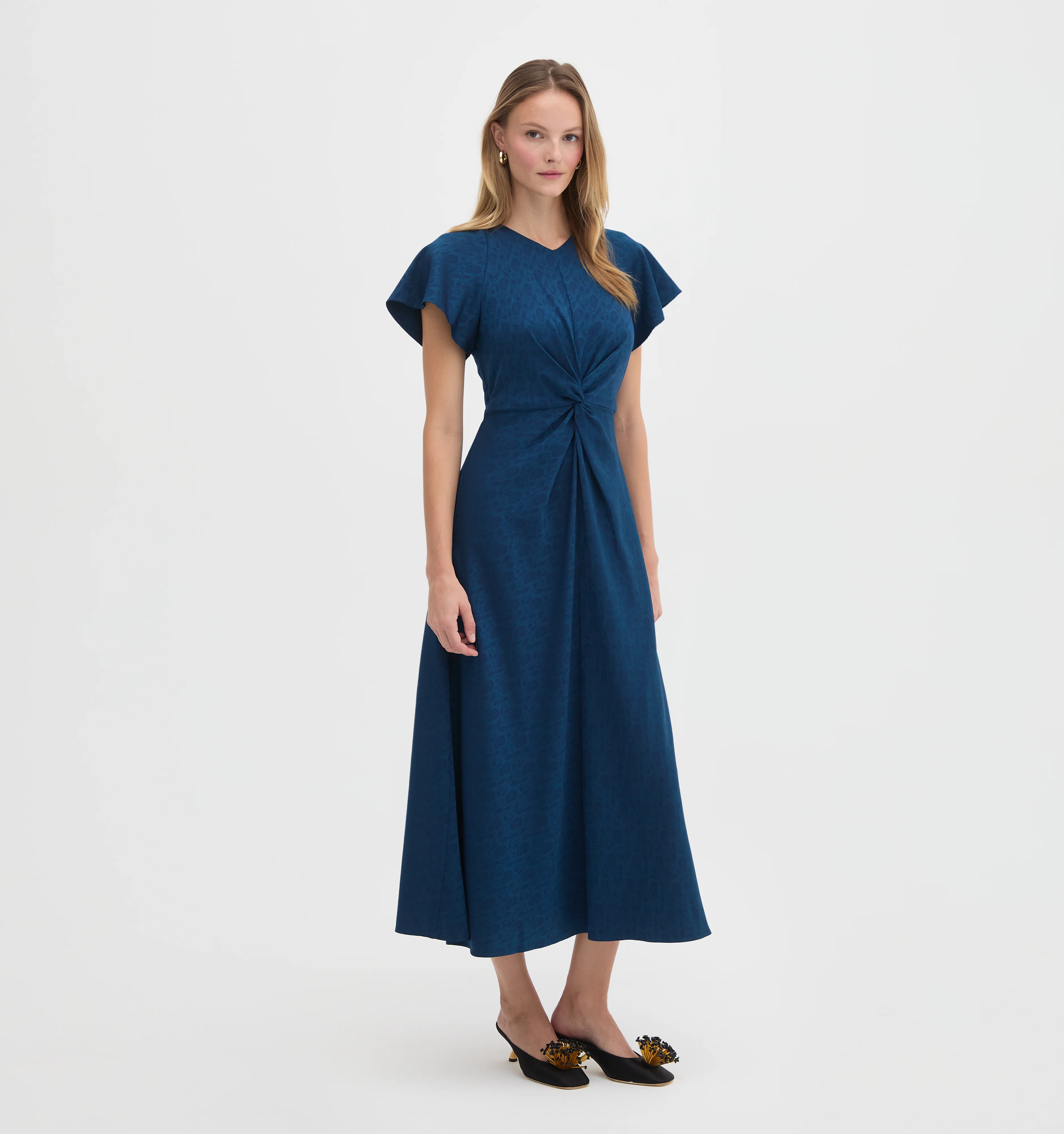 The Opal Dress - Peacock Paisley Vines