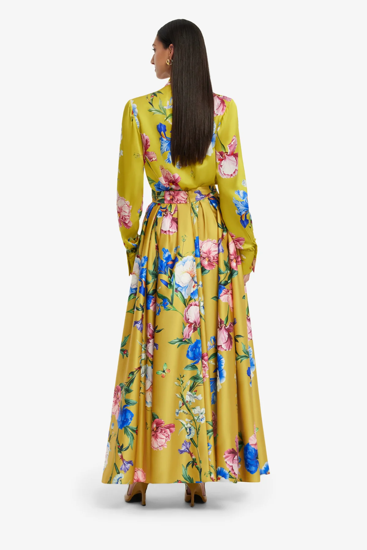 Reinette Skirt - Garden Print in Mustard