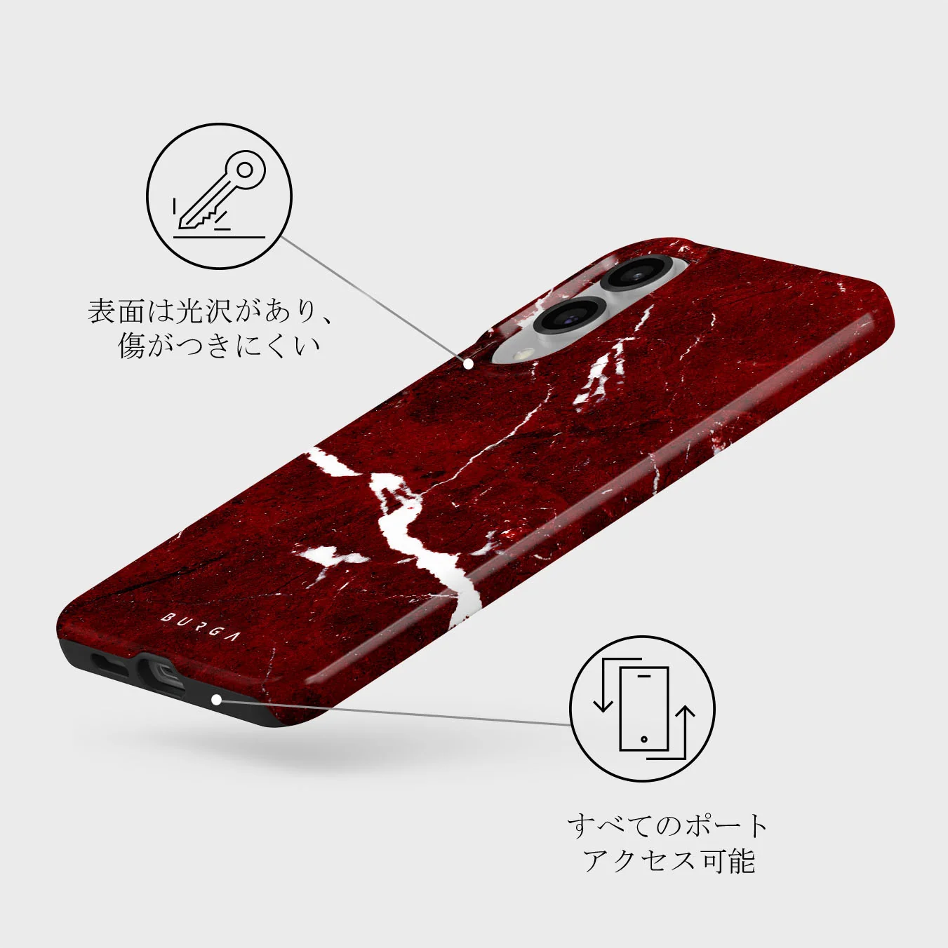 Iconic Red Ruby - Samsung Galaxy S25 Edge ケース