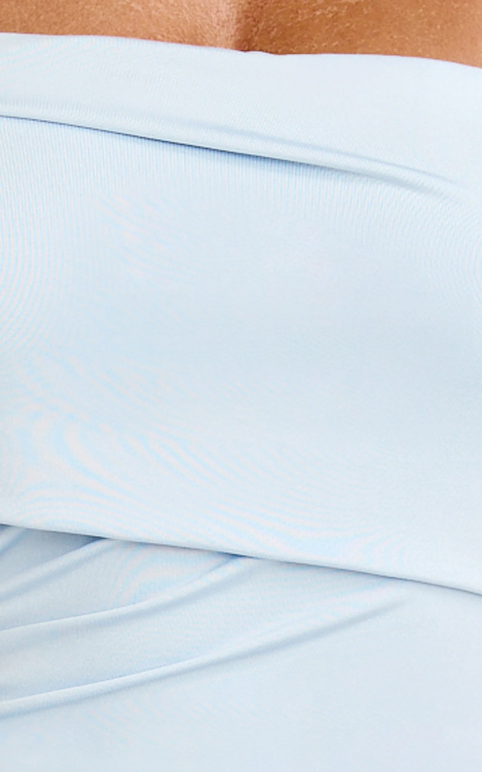 Opal Maxi Dress - Off Shoulder Gathered Bodice Fit And Flare Dress in Blue