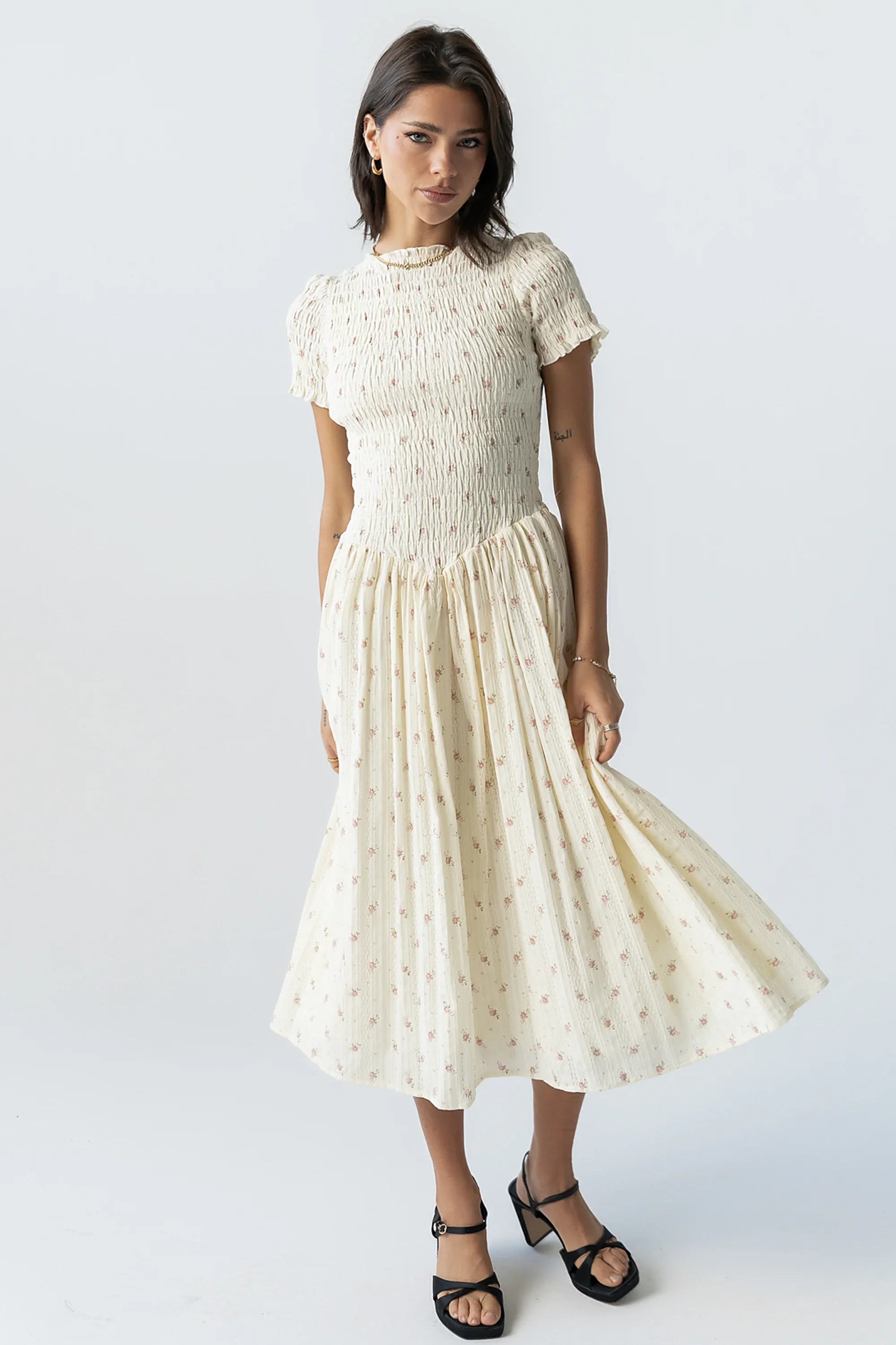 Jenny Smocked Midi Dress - luluinthesky