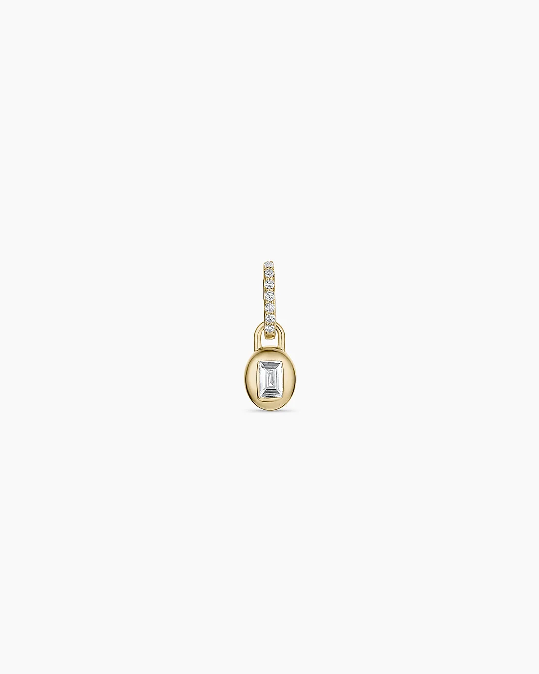 14K Lab Grown Diamond Petite Oval Charm