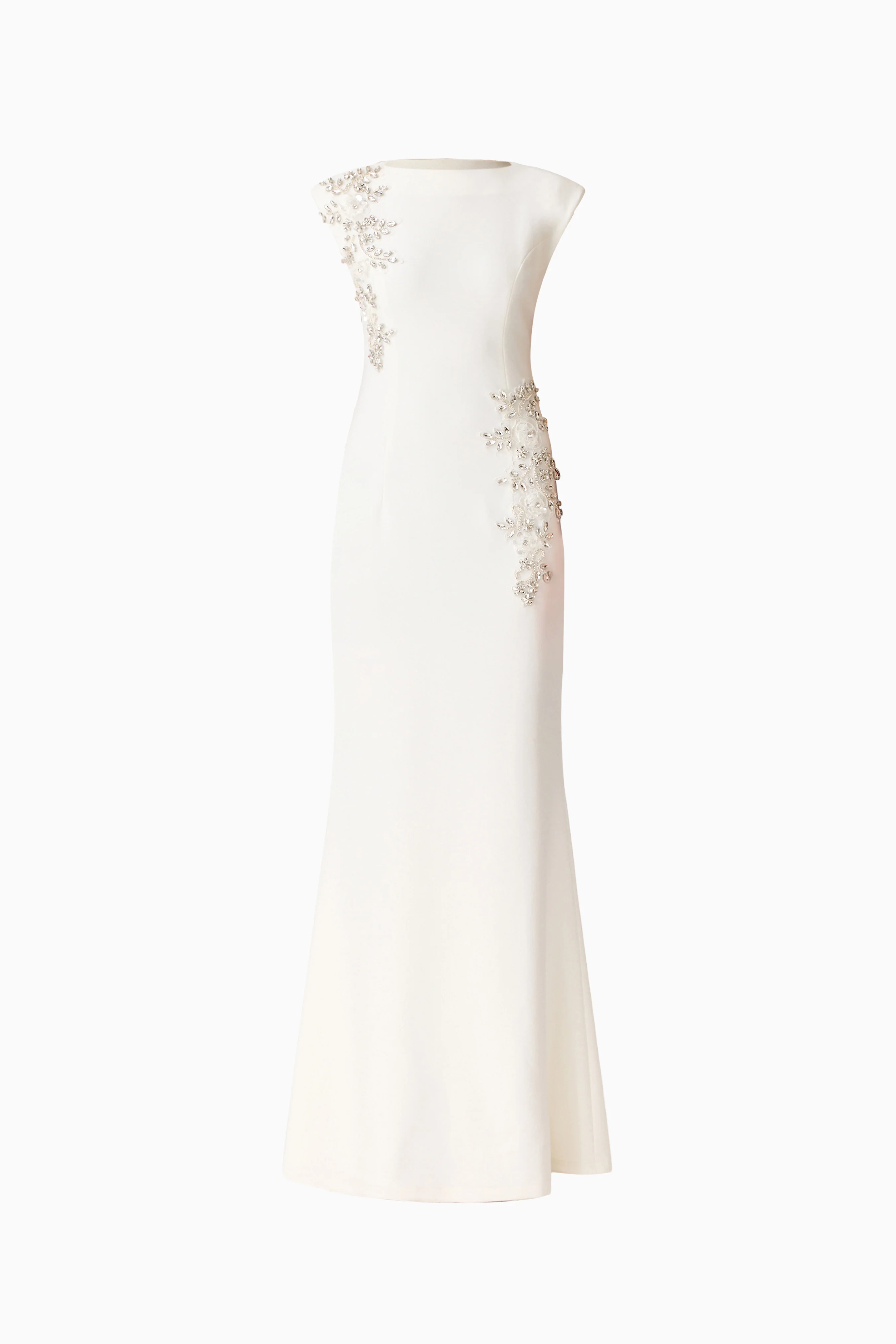 Veda Embellished Gown in White