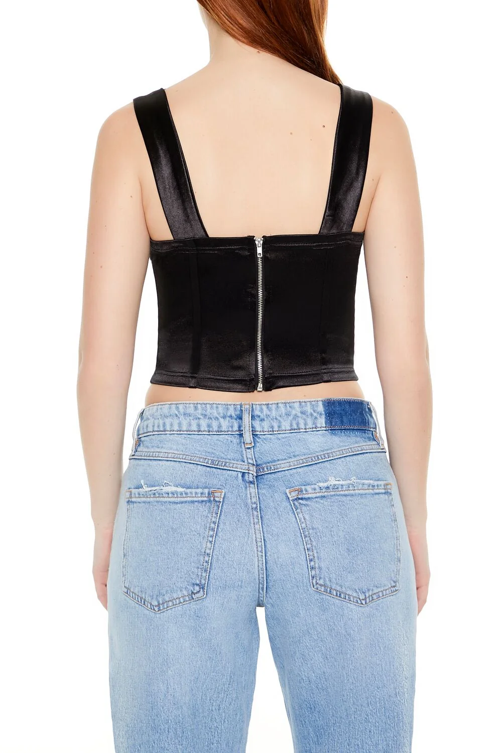 Metallic Sweetheart Crop Top