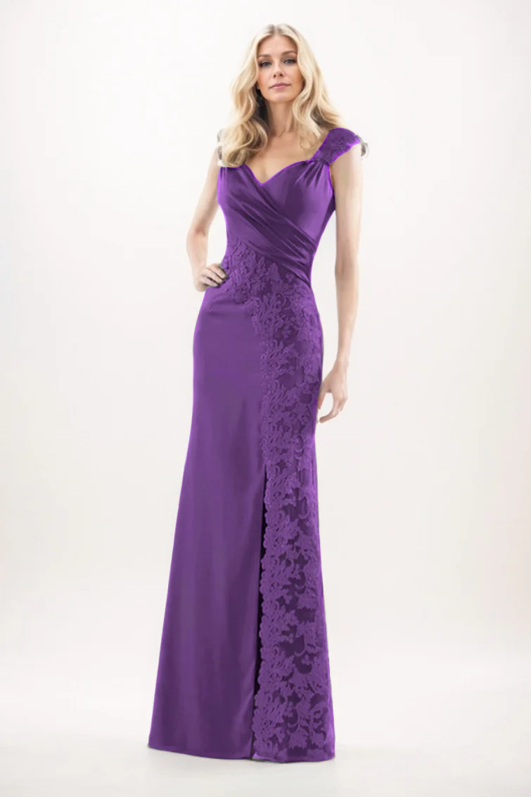 Sheath-Column Maxi Chiffon Mother Of The Bride Dress CM0275