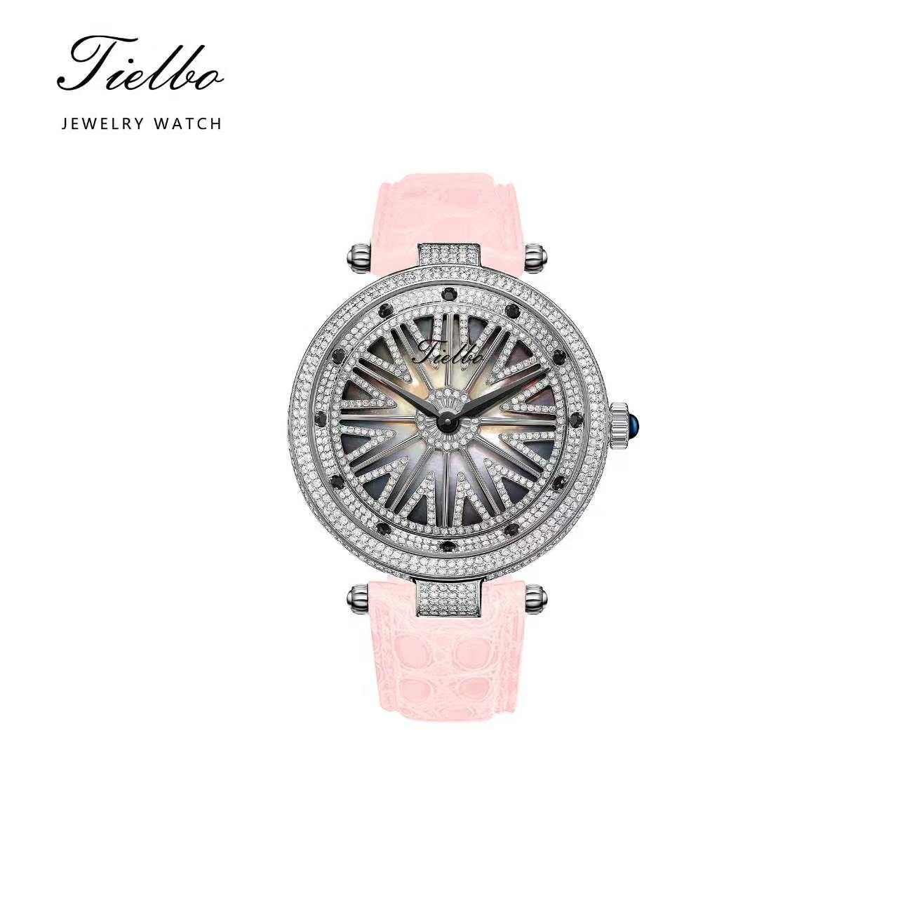 Fortune Flow Watch – Rotating Dial, Iced-Out, 42mm T127L