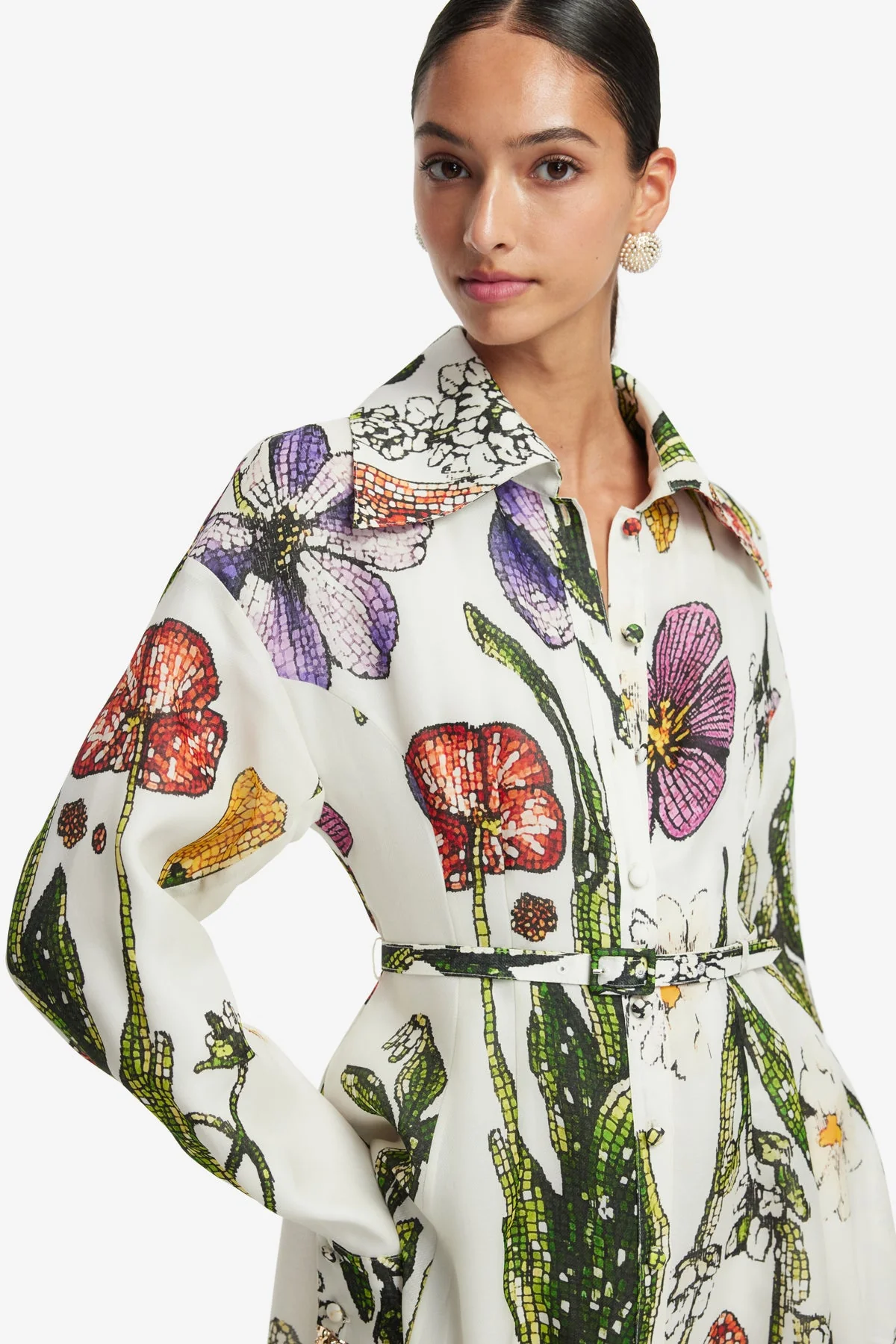 Josephine Silk Gown - Wildflowers