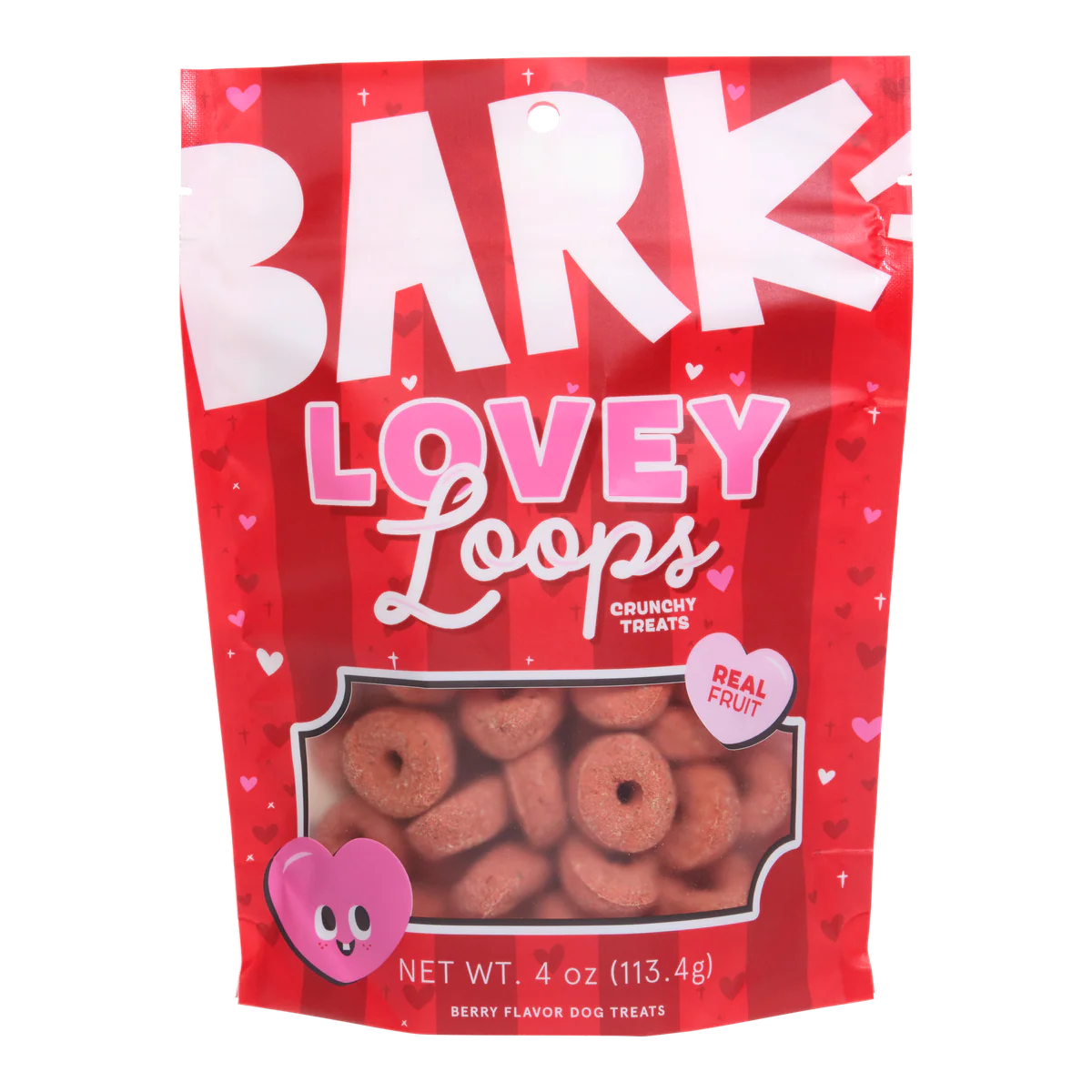 Lovey Loops Vegetarian Hard & Crunchy Dog Treats, 4 oz