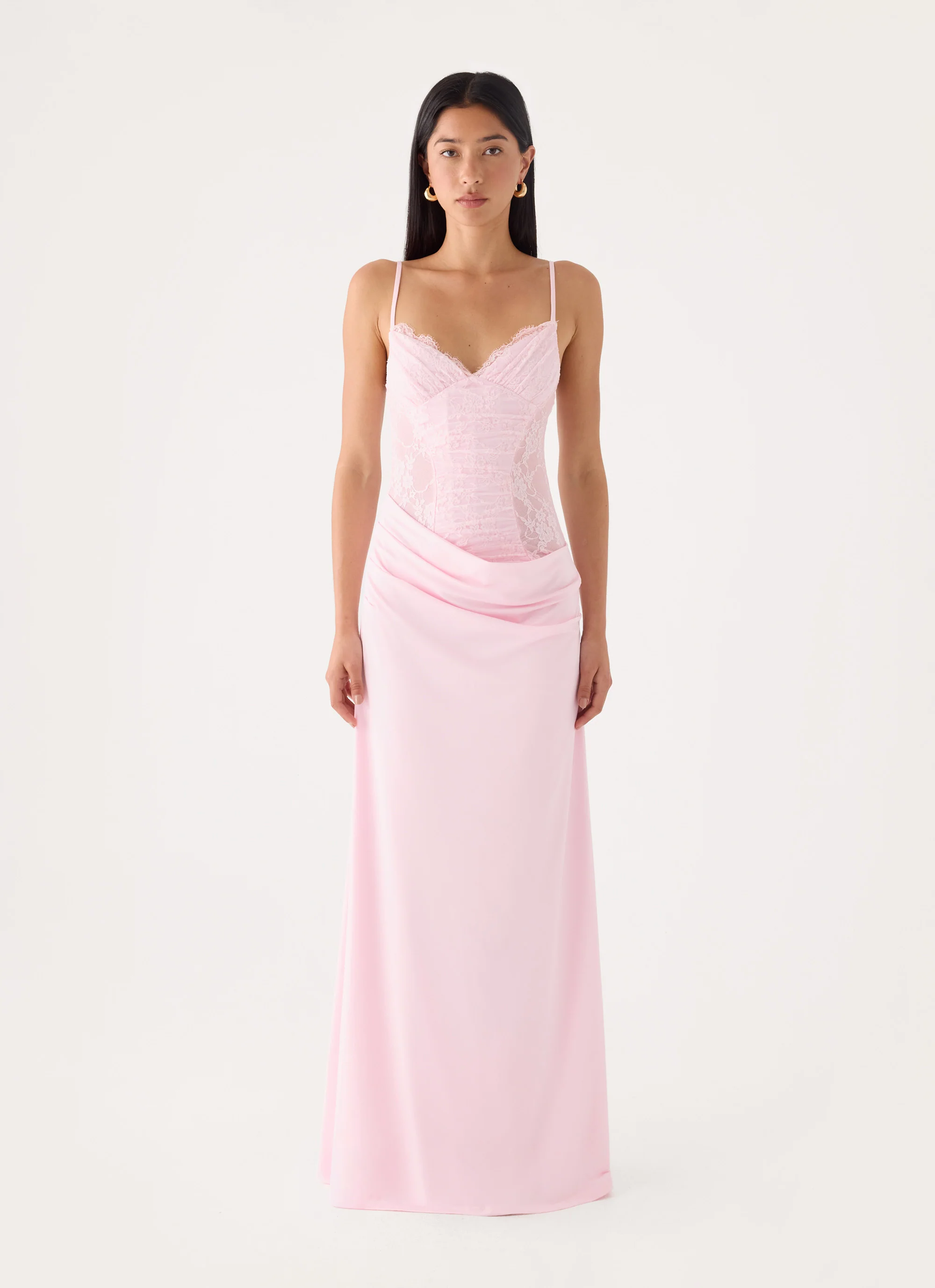 Anabeila Maxi Dress - Pink - FASHION NOB
