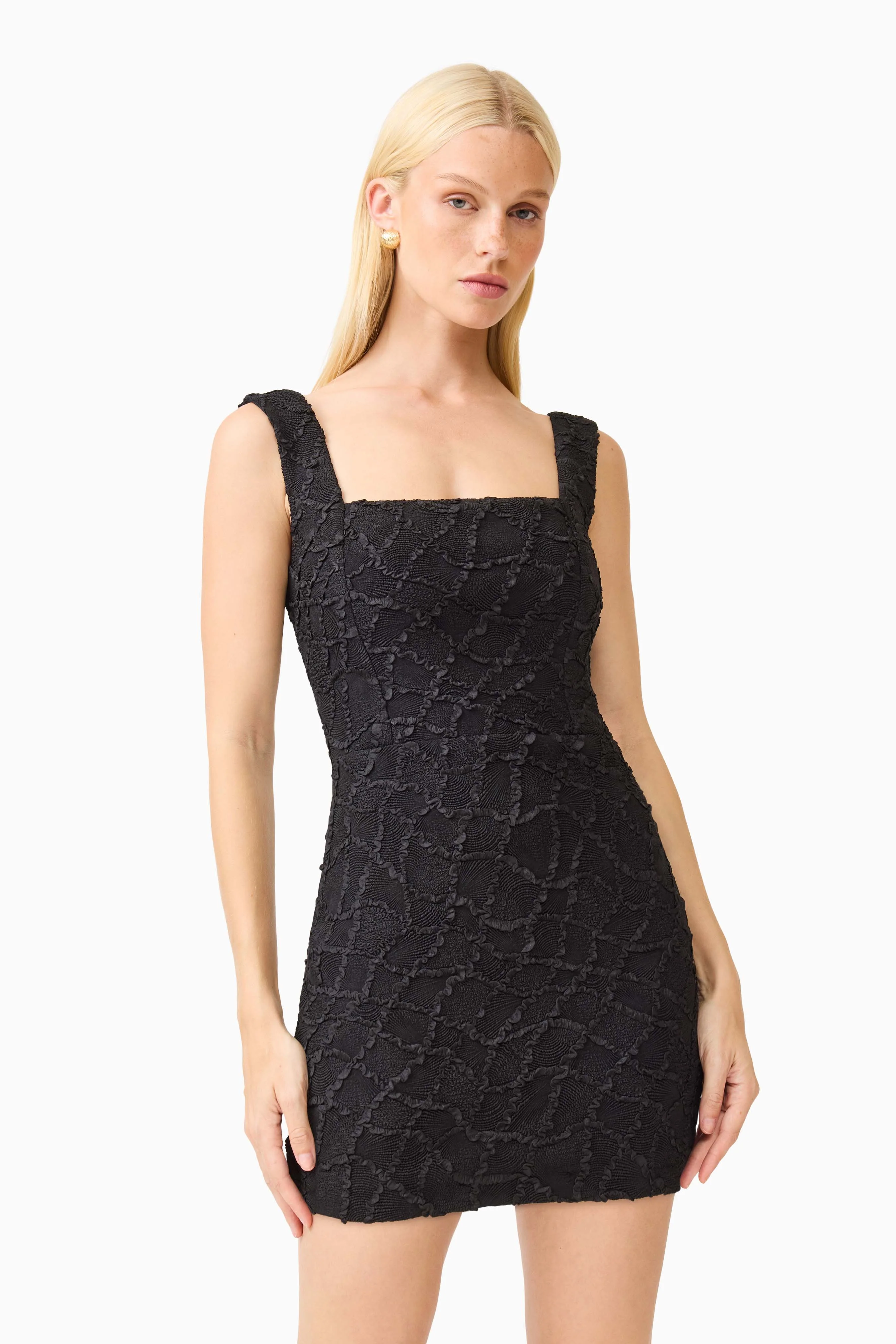 Alexandra Tiered Gown in Black