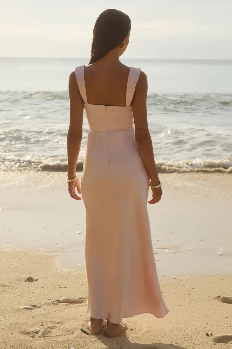 Margot Cowl Neck Satin Maxi Dress