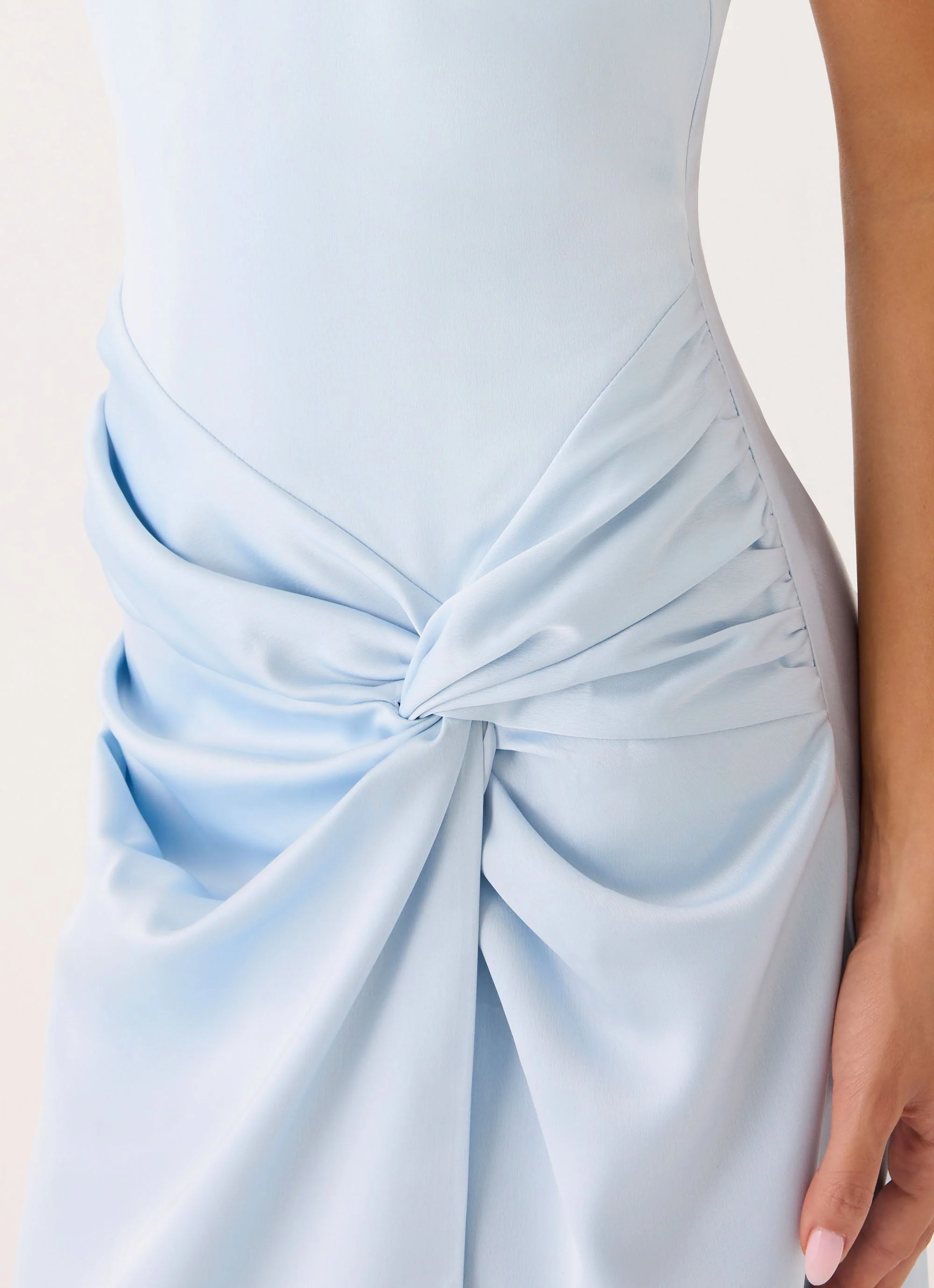 Conni Strapless Maxi Dress - Blue - luluinthesky