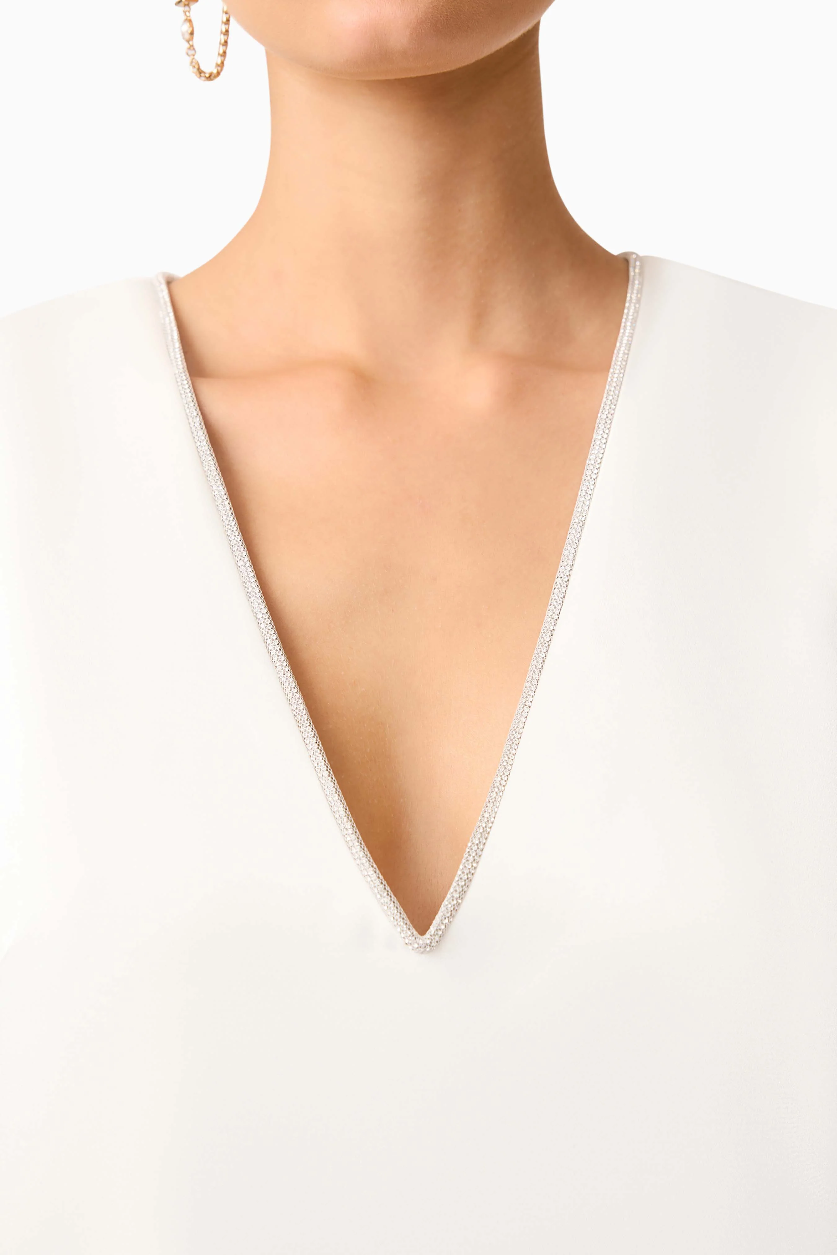 Livia Shift Mini Dress in White