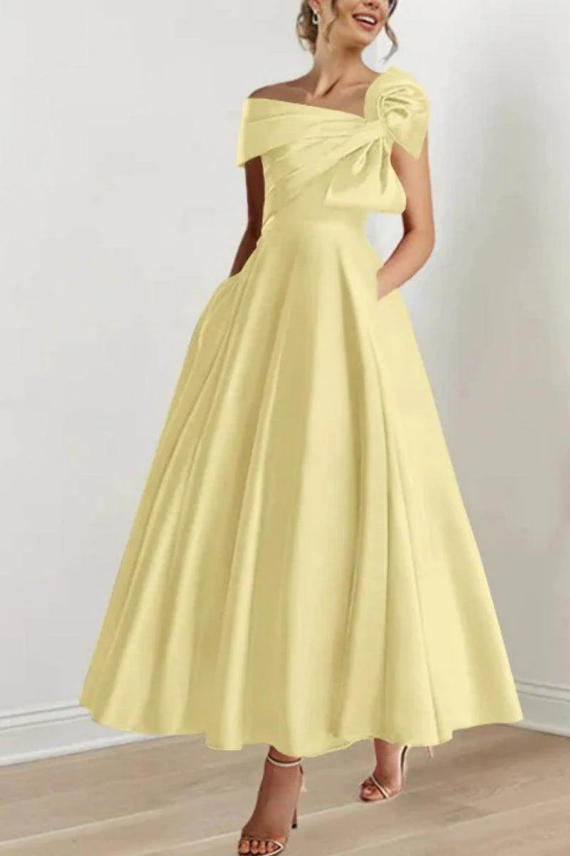 A Line Off The Shoulder Mother Dresses with Bows CM0333
