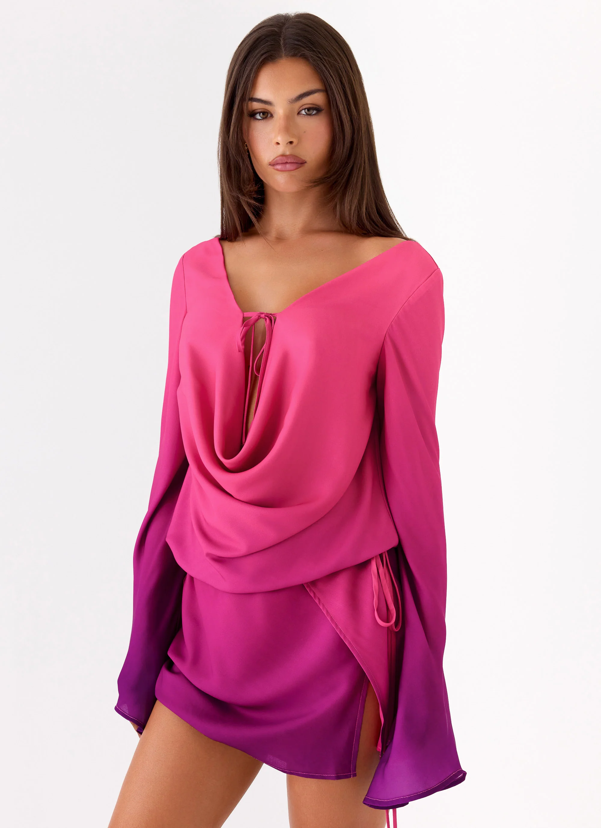 Rafaella Mini Dress - Fuchsia Violet Ombre