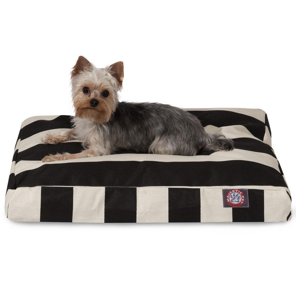 Vertical Stripe Memory Foam Dog Bed