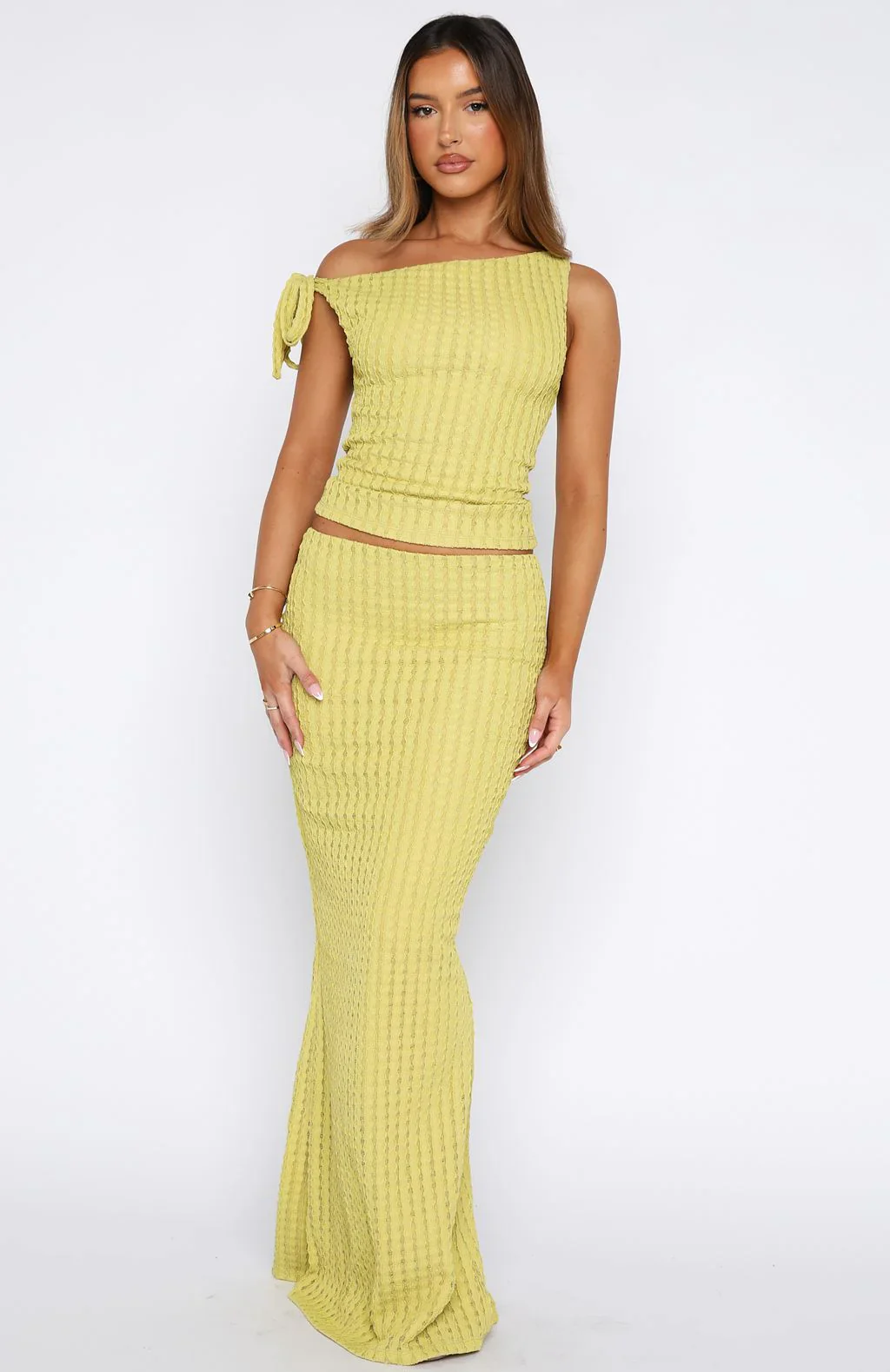 Top To Bottom Maxi Skirt Limeade