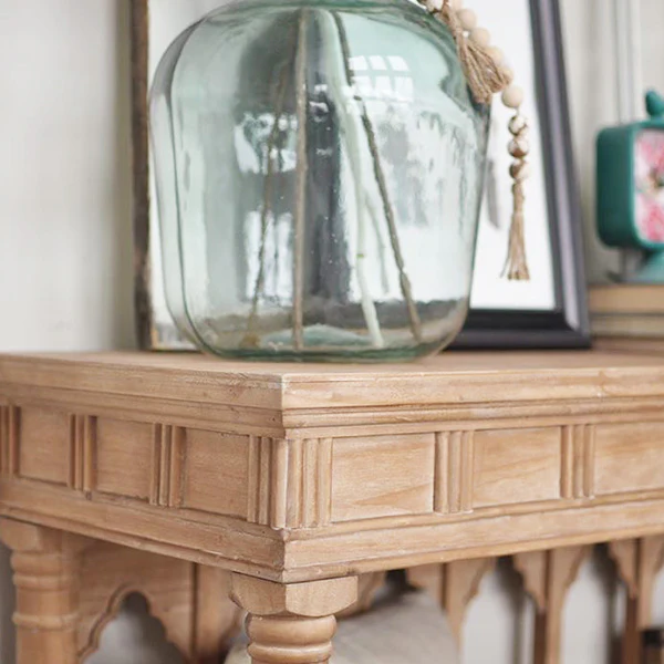 Arched Detail Console Wood Table