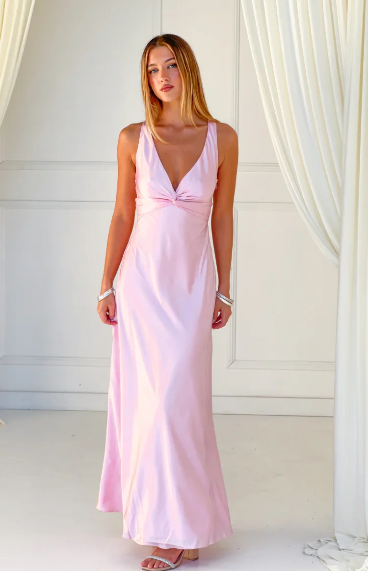 Oden Light Pink Formal Maxi Dress