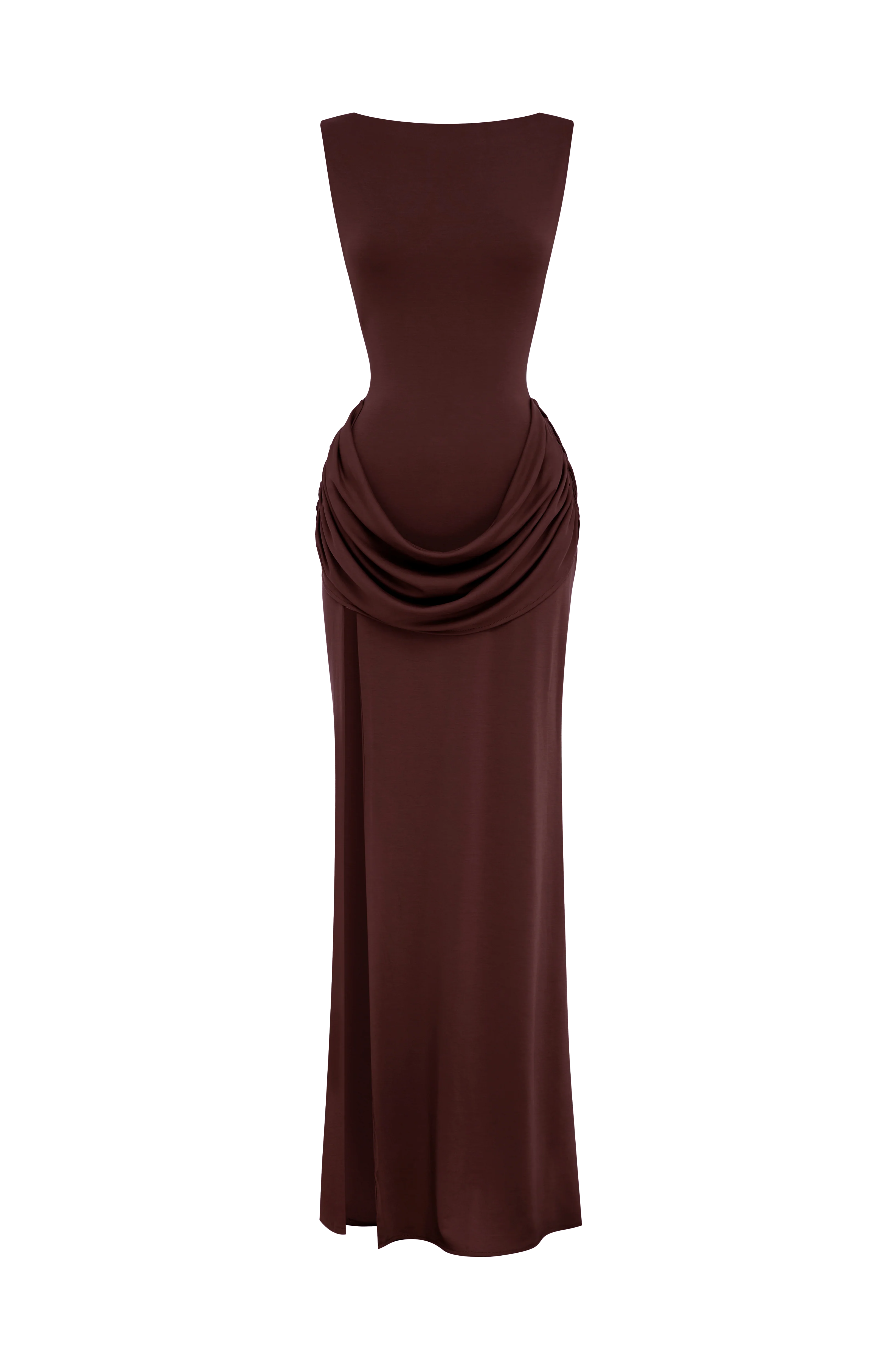 Bruna Maxi Dress - Plum Brown
