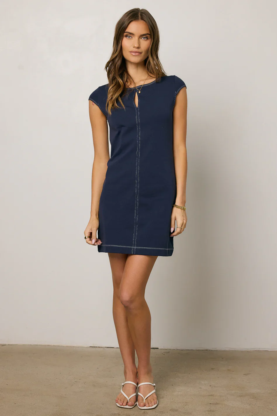 Ivan Cap Sleeve Mini Dress