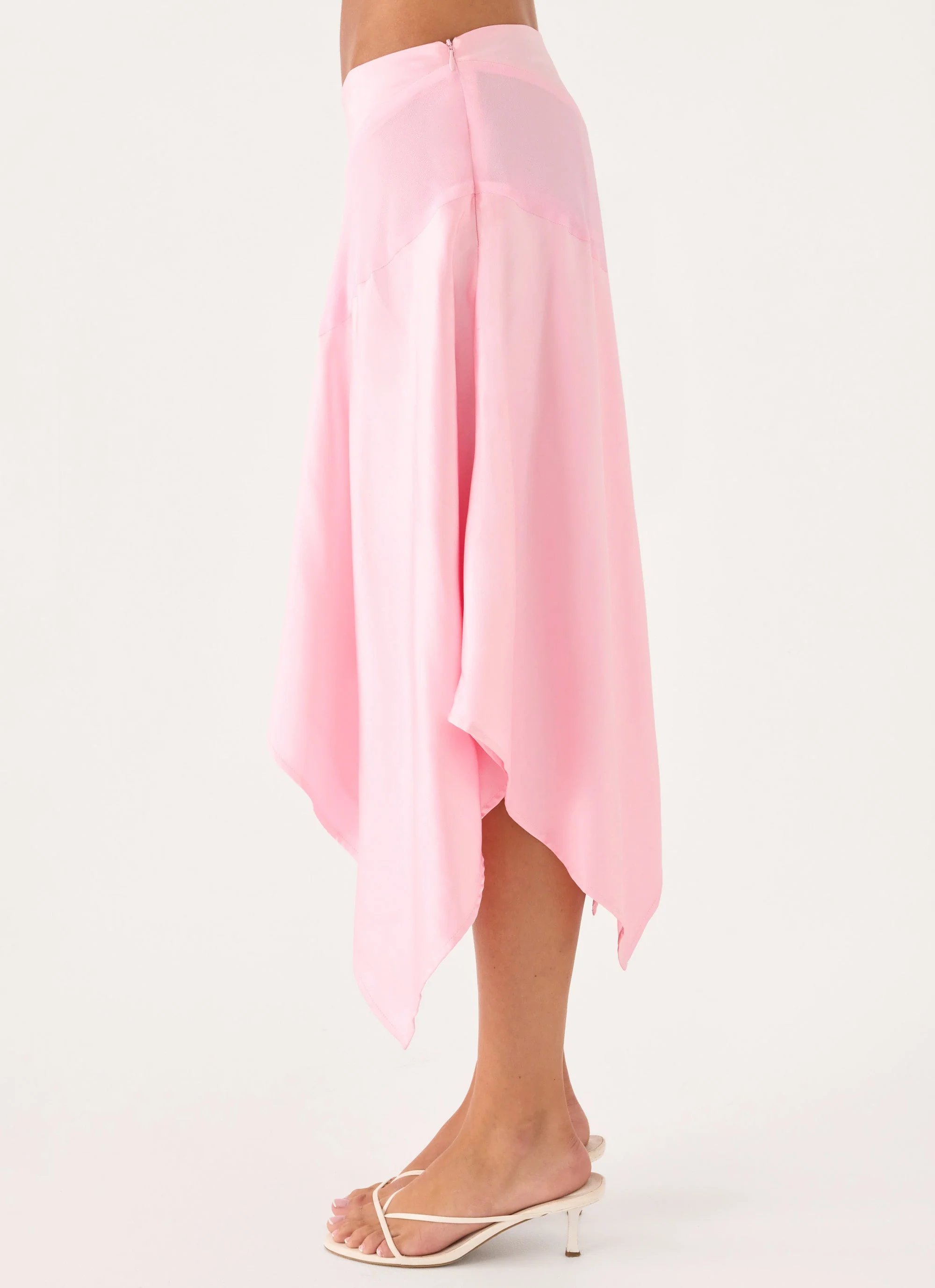 Klose Midi Skirt - Pink - luluinthesky