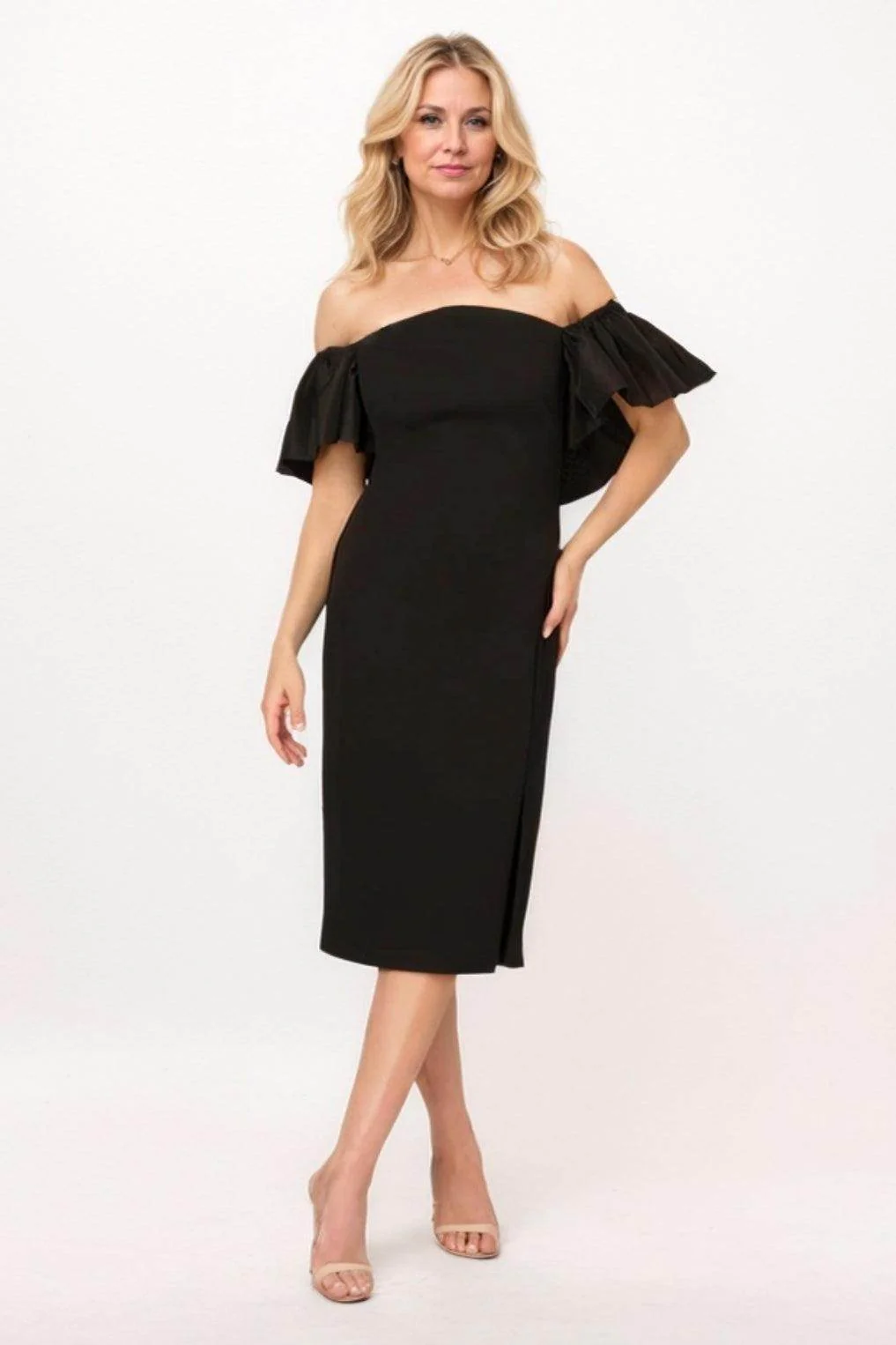 Sheath Midi Elastic Cloth Mother Of The Bride Dress CM0267