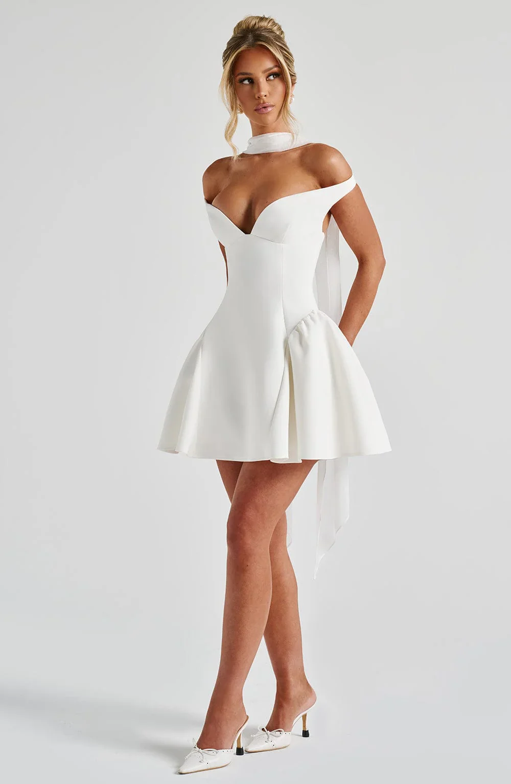 Marla Mini Dress - Ivory - luluinthesky