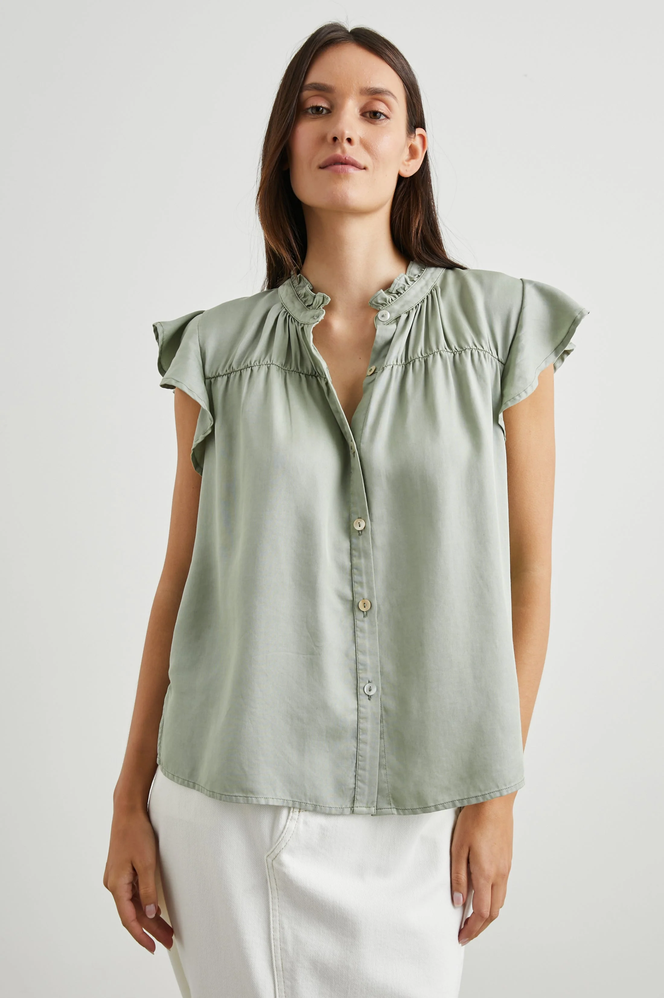 Ruthie Top - Sage Denim