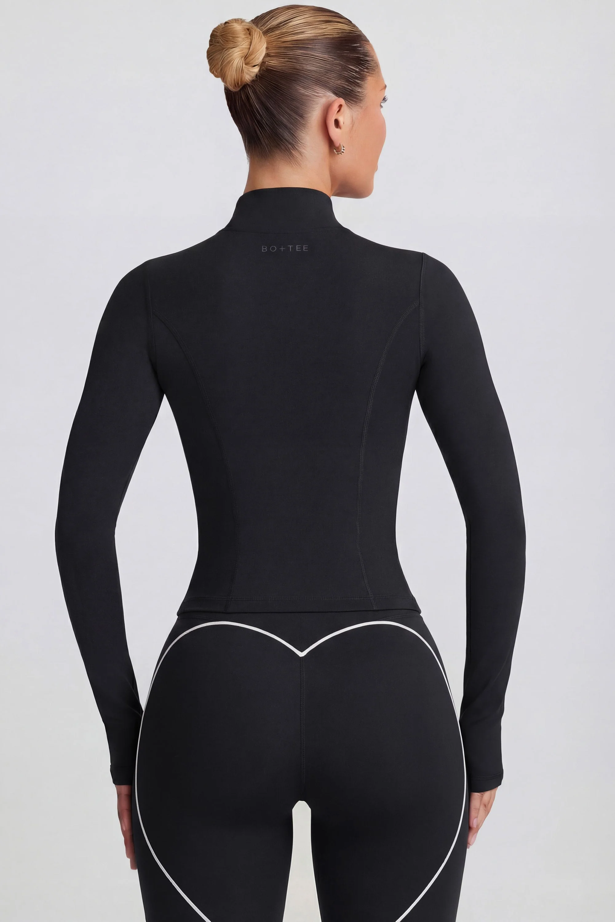 Soft Active Zip-Up Jacket in Black