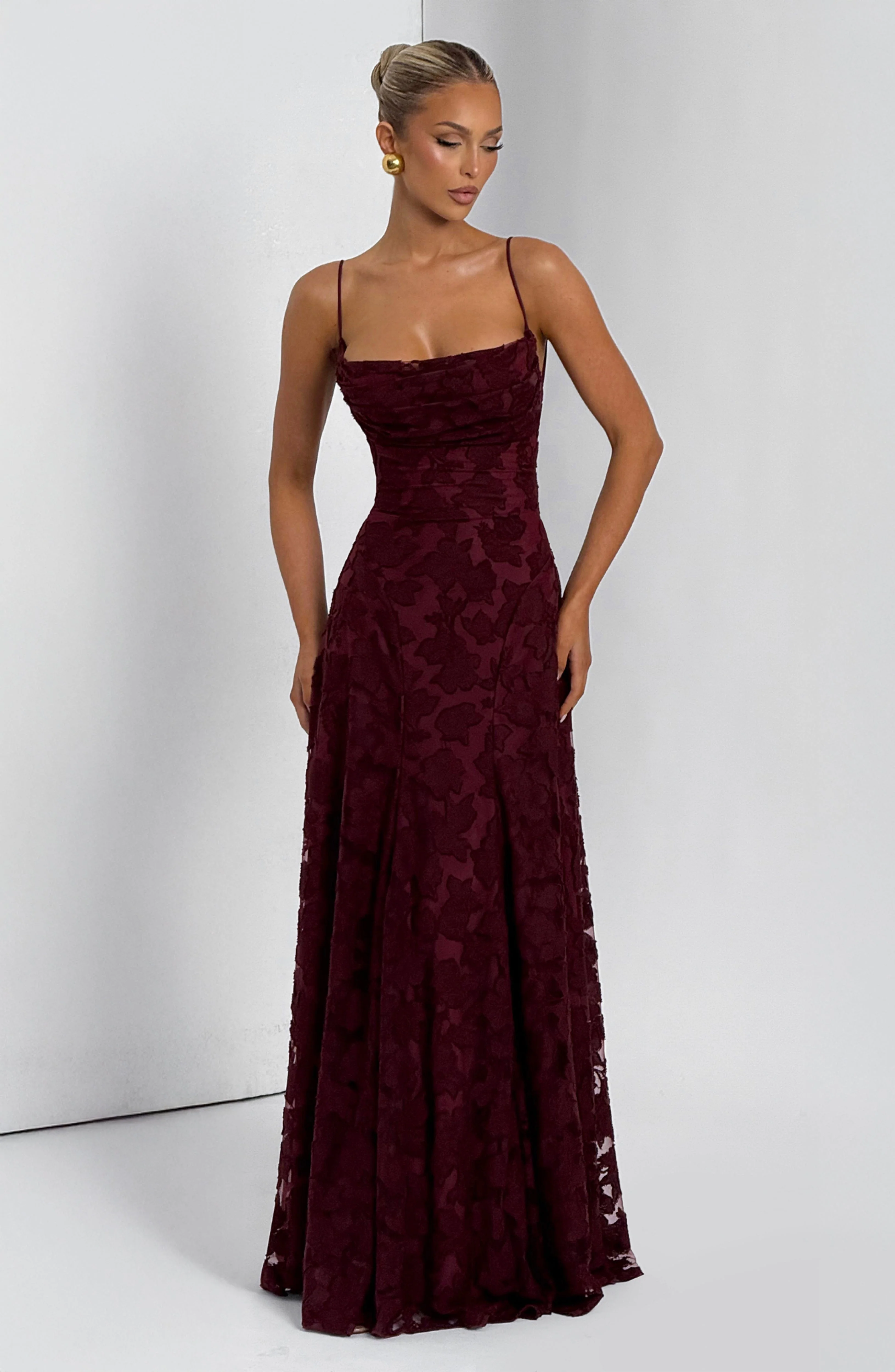 Francis Maxi Dress - Cherry Lacquer