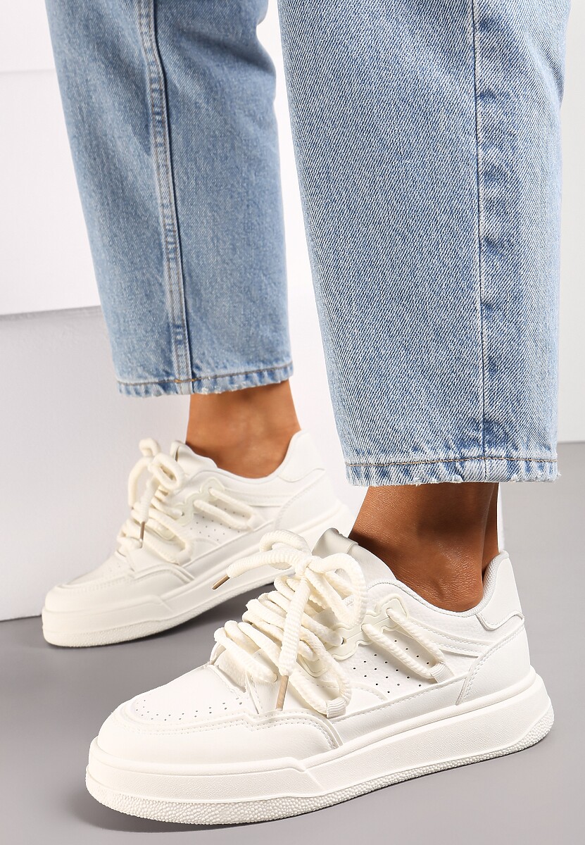 Beżowe Sneakersy Sylvena