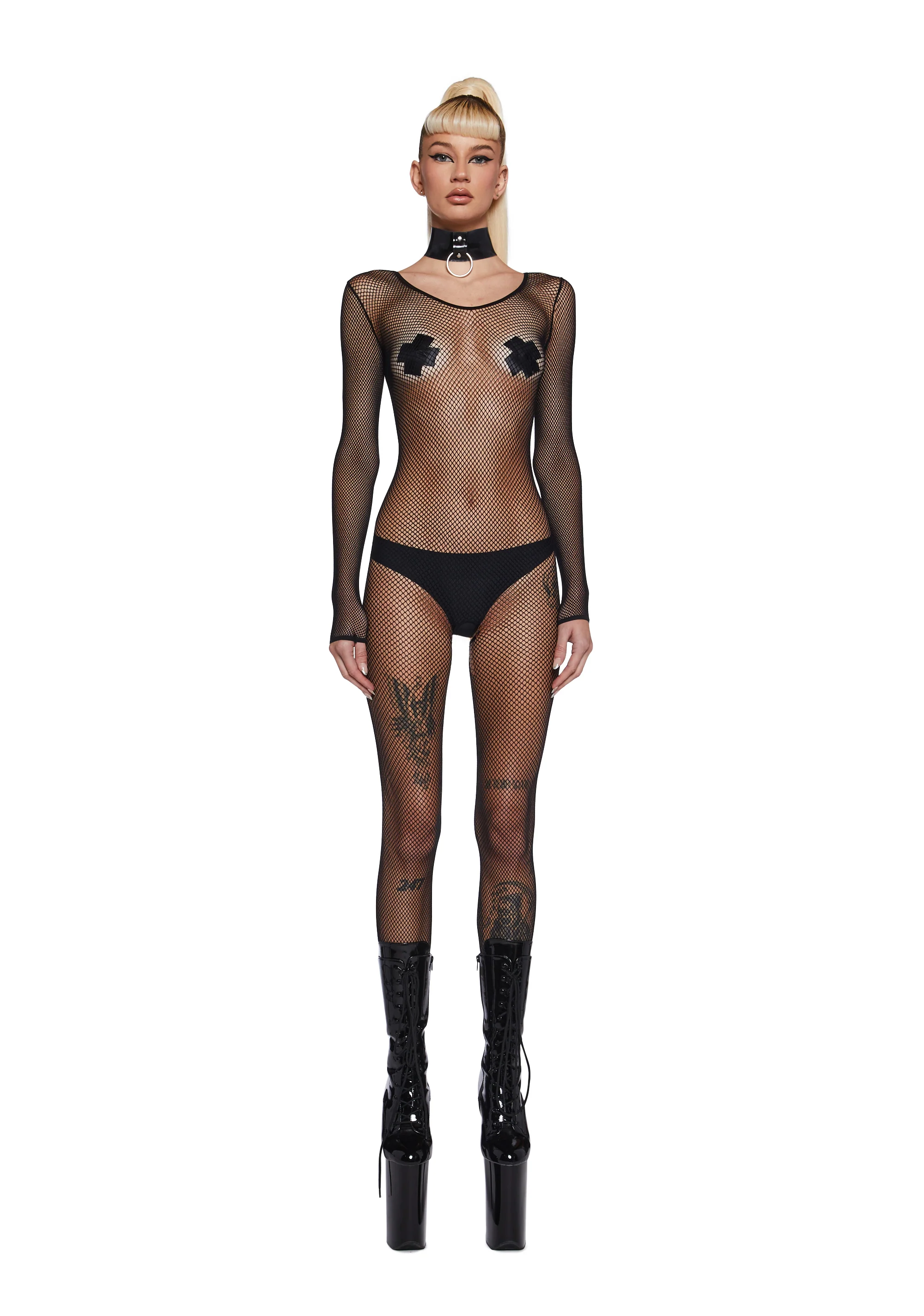 Rash Actions Fishnet Body Stocking