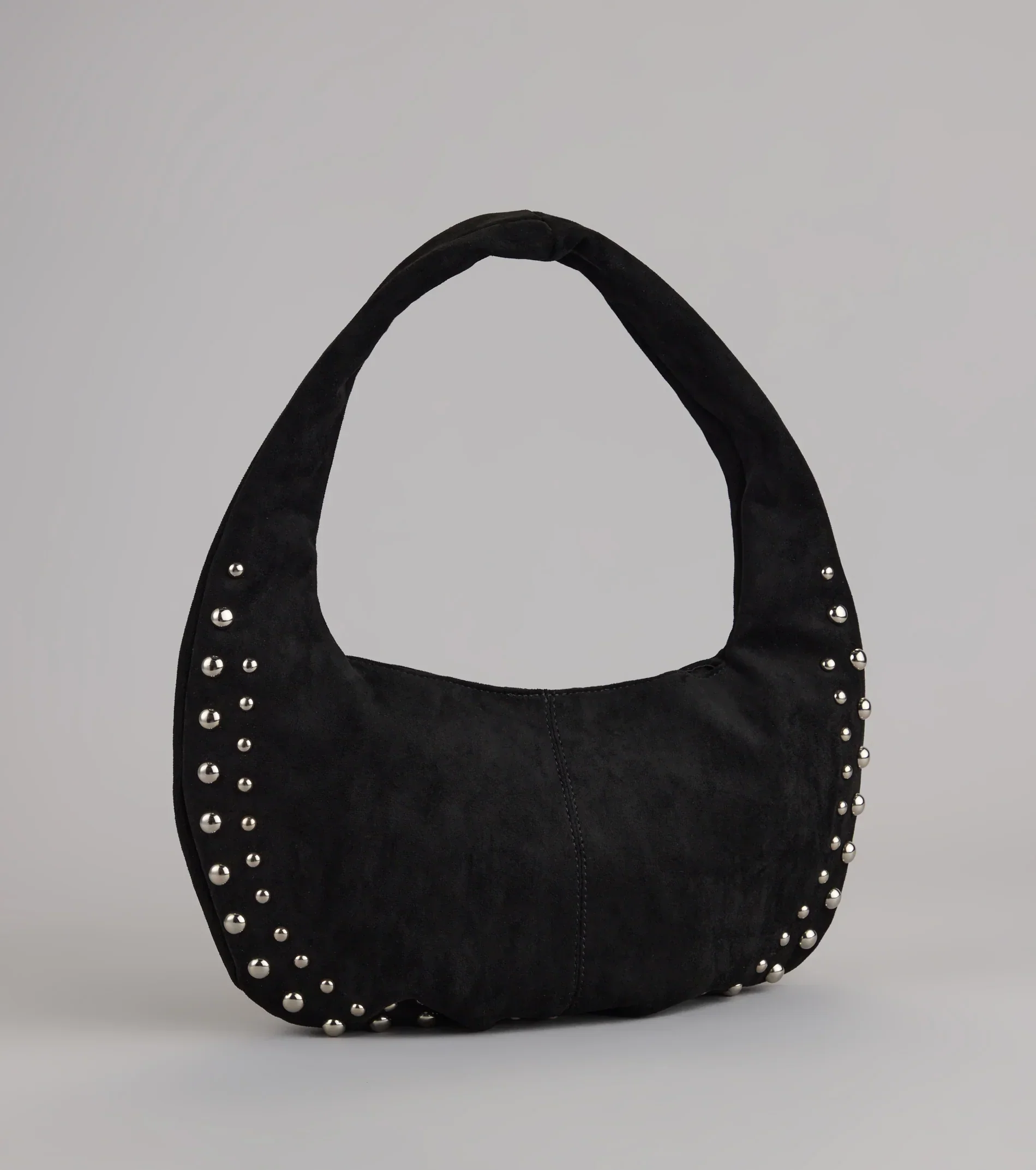 Studded And Stunning Suede Shoulder Bag