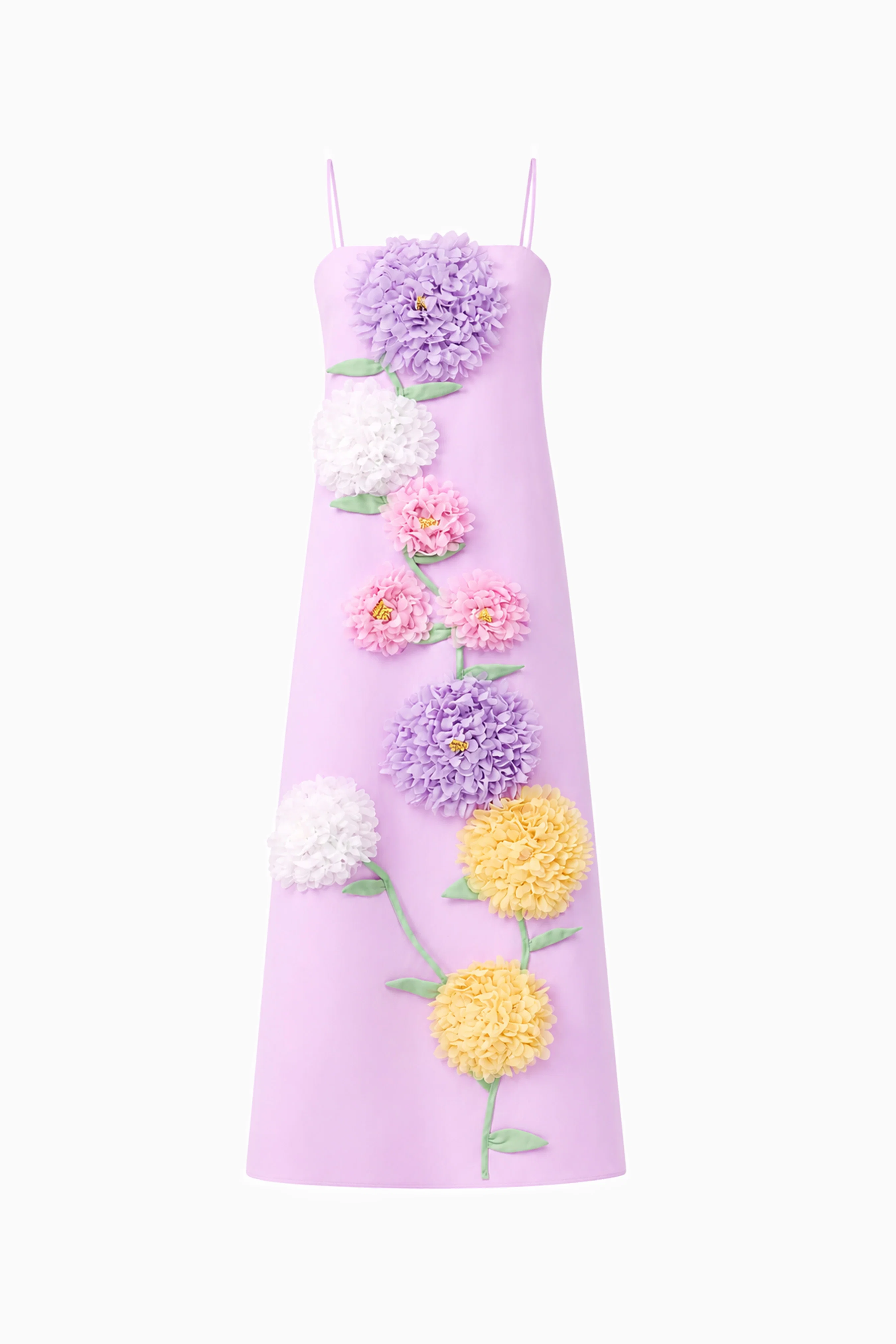 Buttercup Embroidered Maxi Dress in Purple