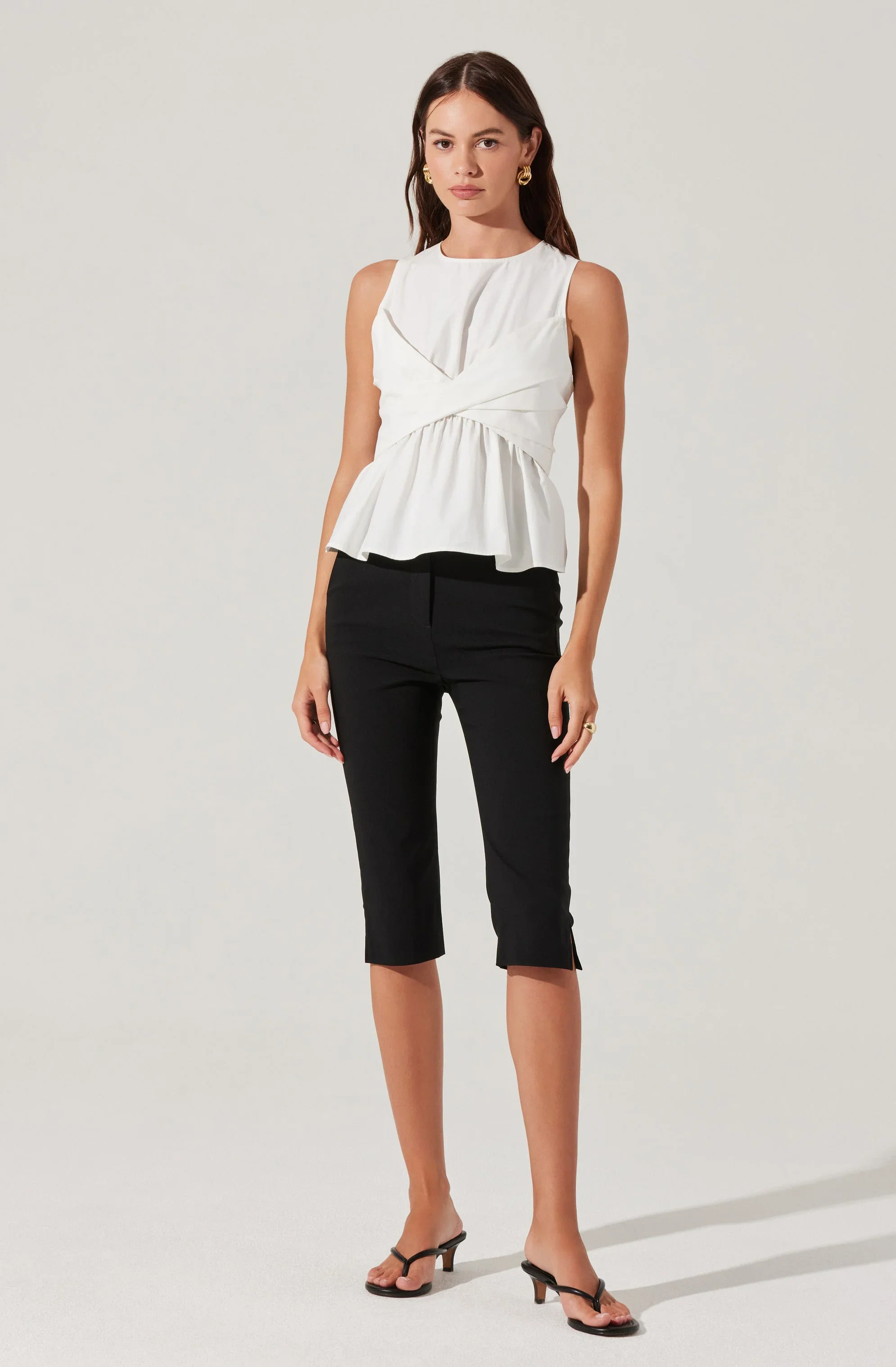 Isela Sleeveless Crossover Top