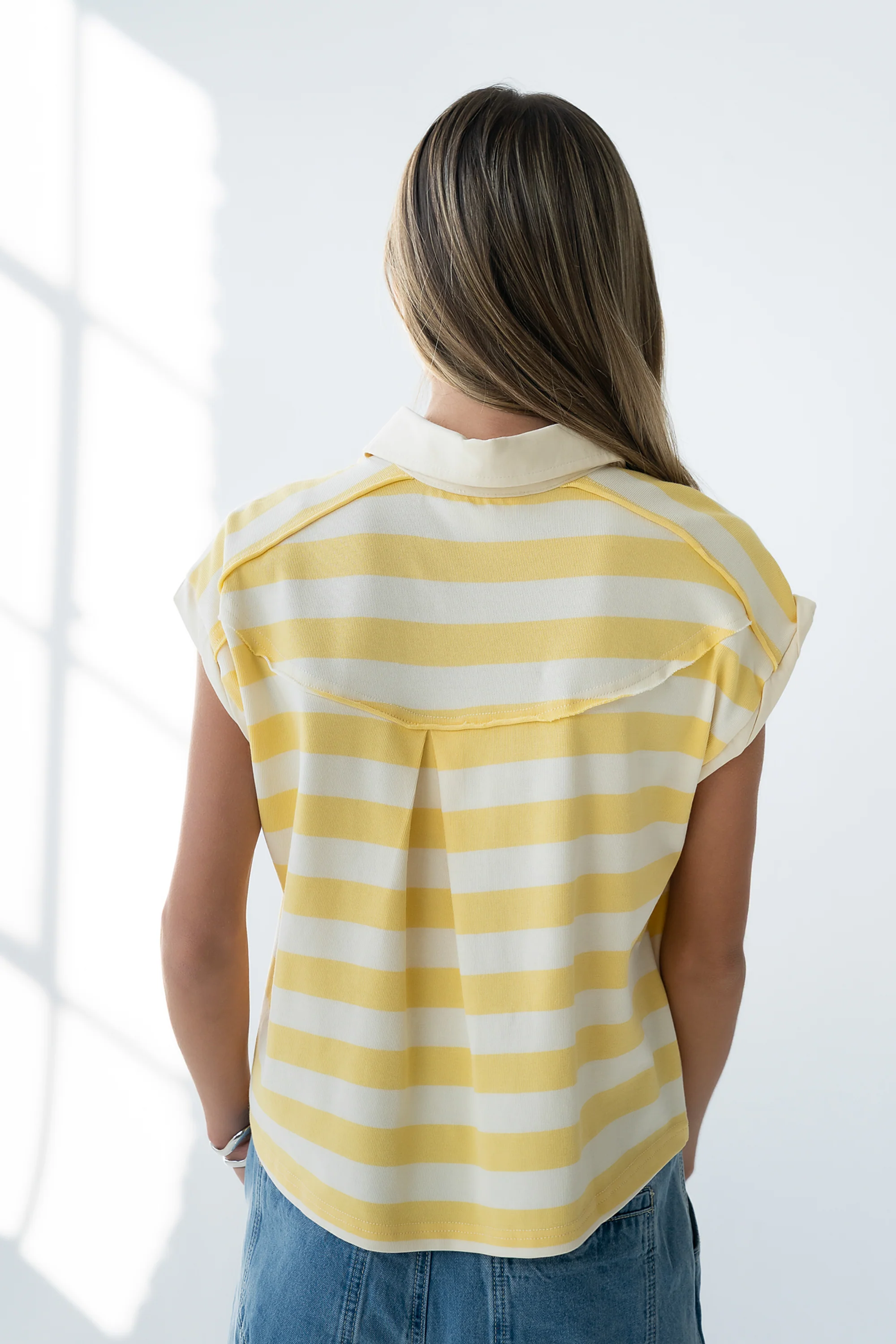 Larene Collared Striped Tank - FINAL SALE