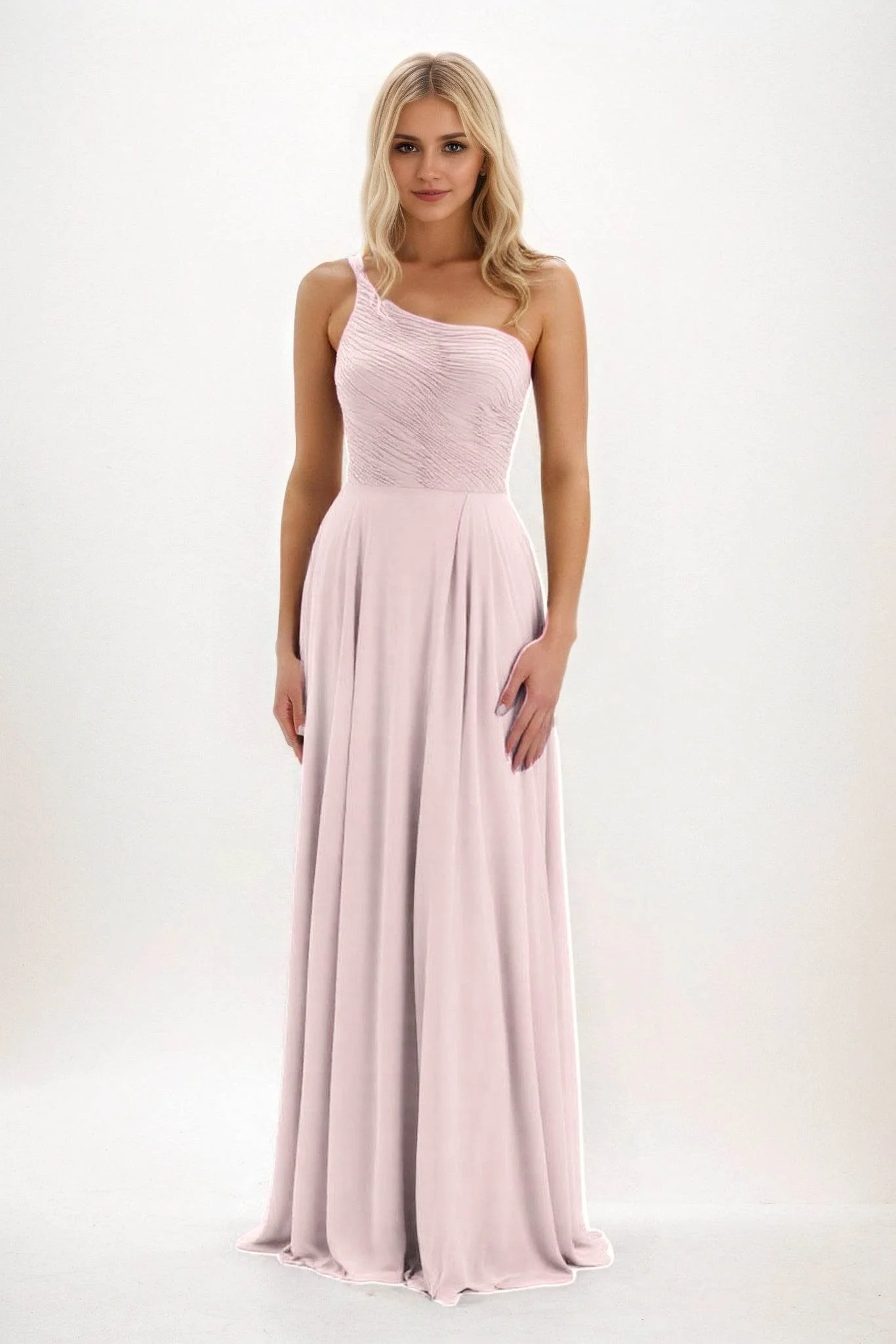 A-Line Maxi Chiffon Bridesmaid Dress CB0858