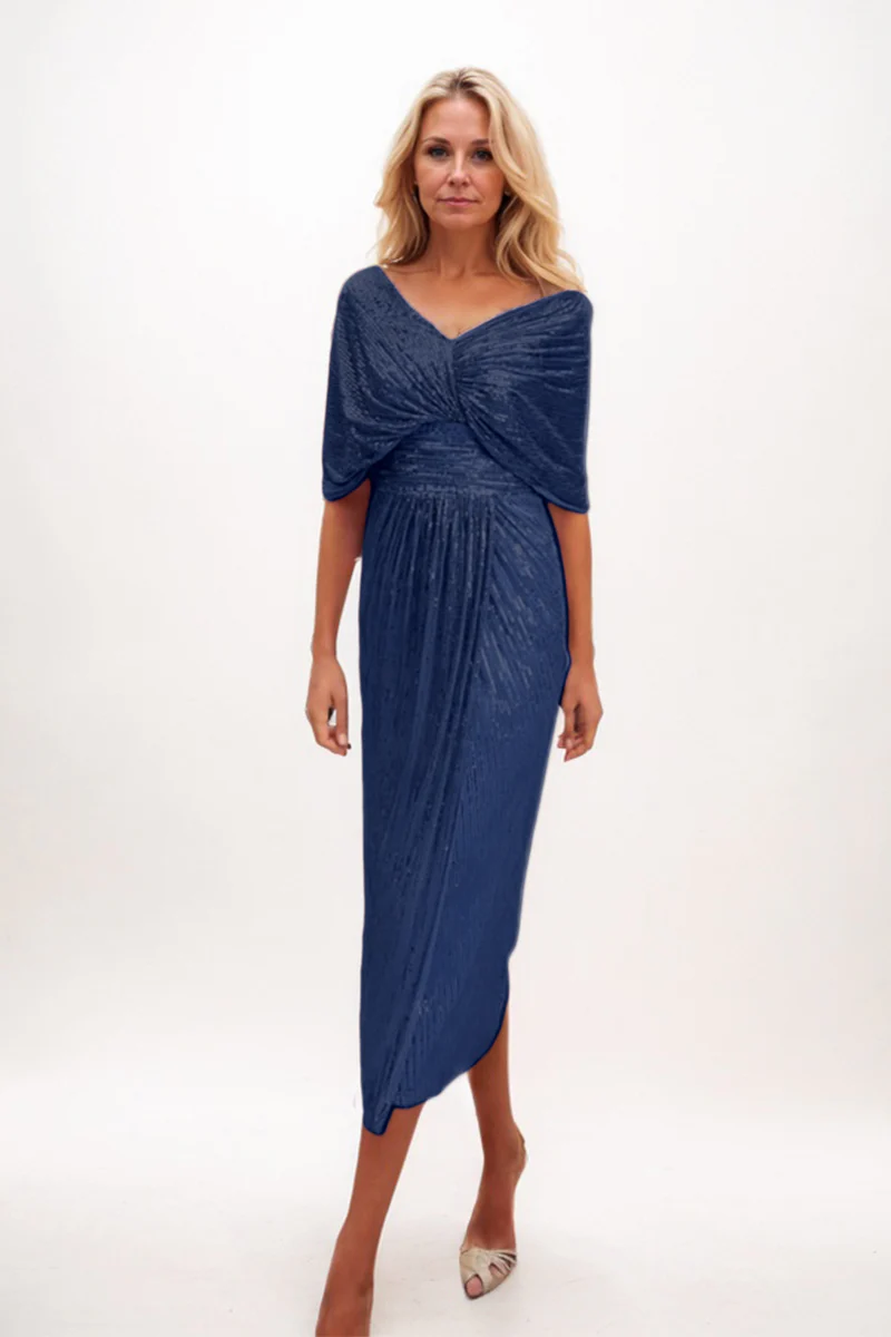 A-line Midi Sequined Mother Dress CM0225
