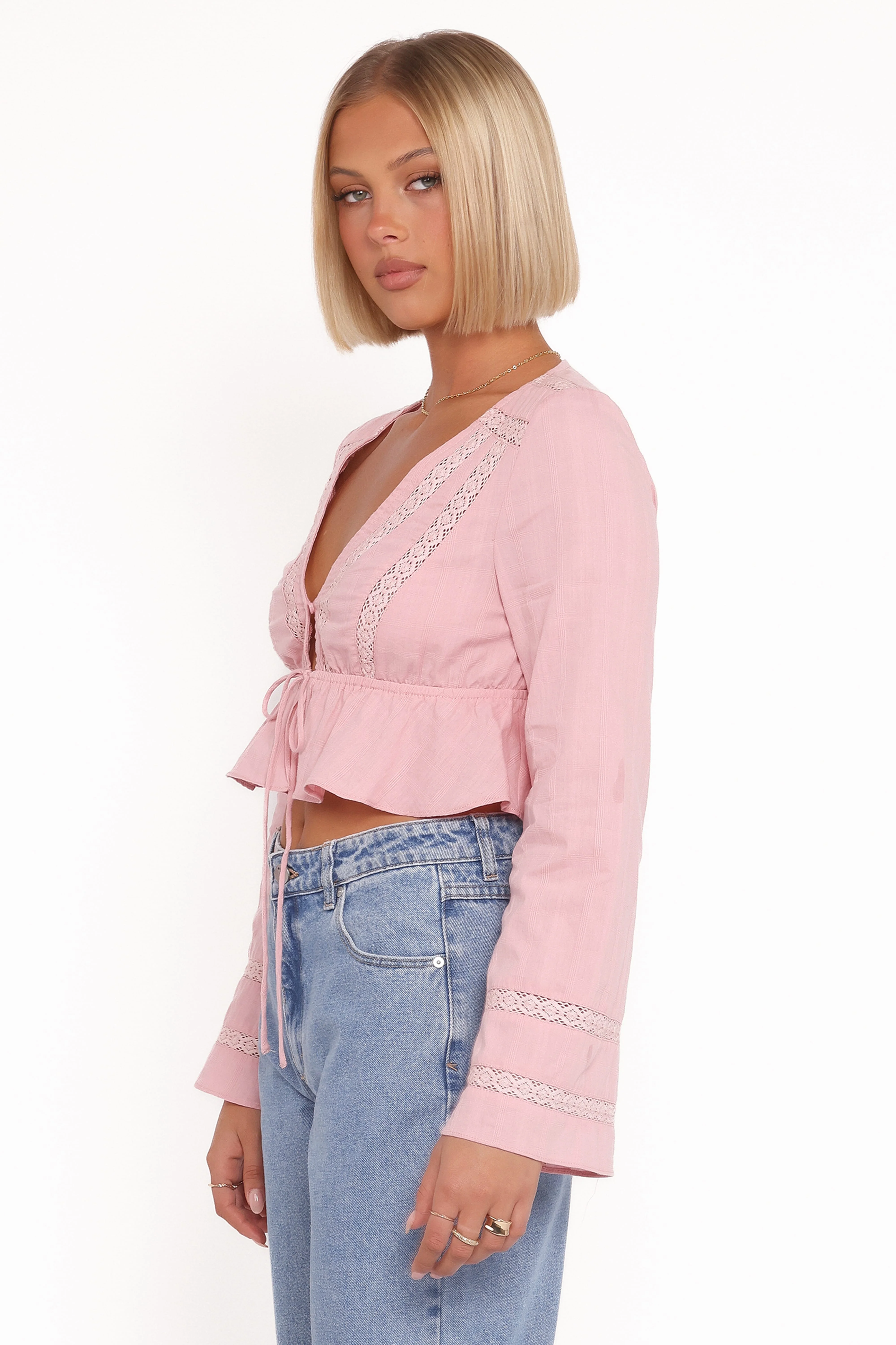 Reed Long Sleeve Top - Pink