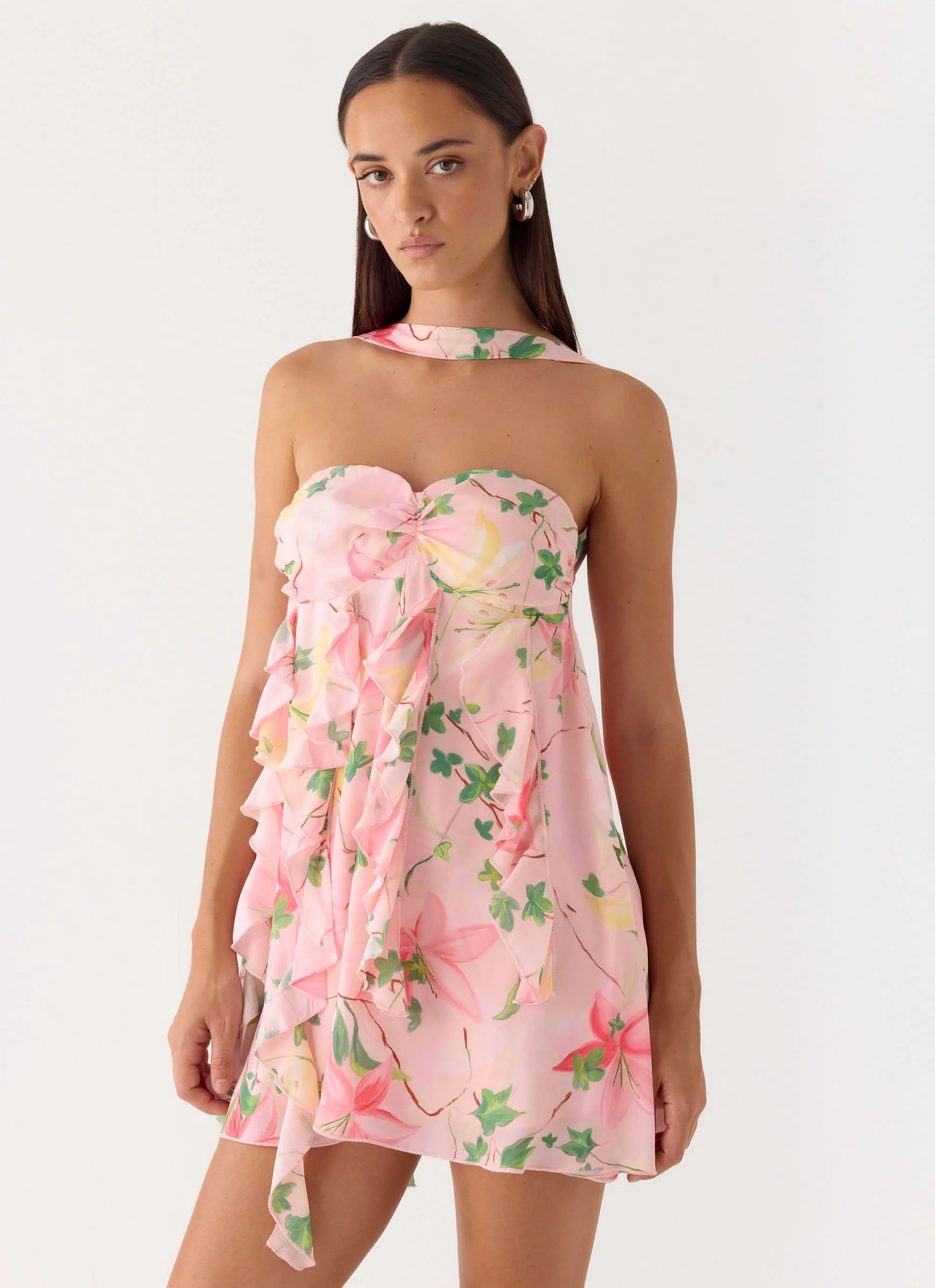 When You Look Mini Dress - Blooming Spring - luluinthesky