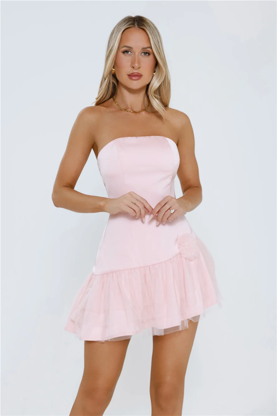 Sugar Crush Strapless Mini Dress Pink